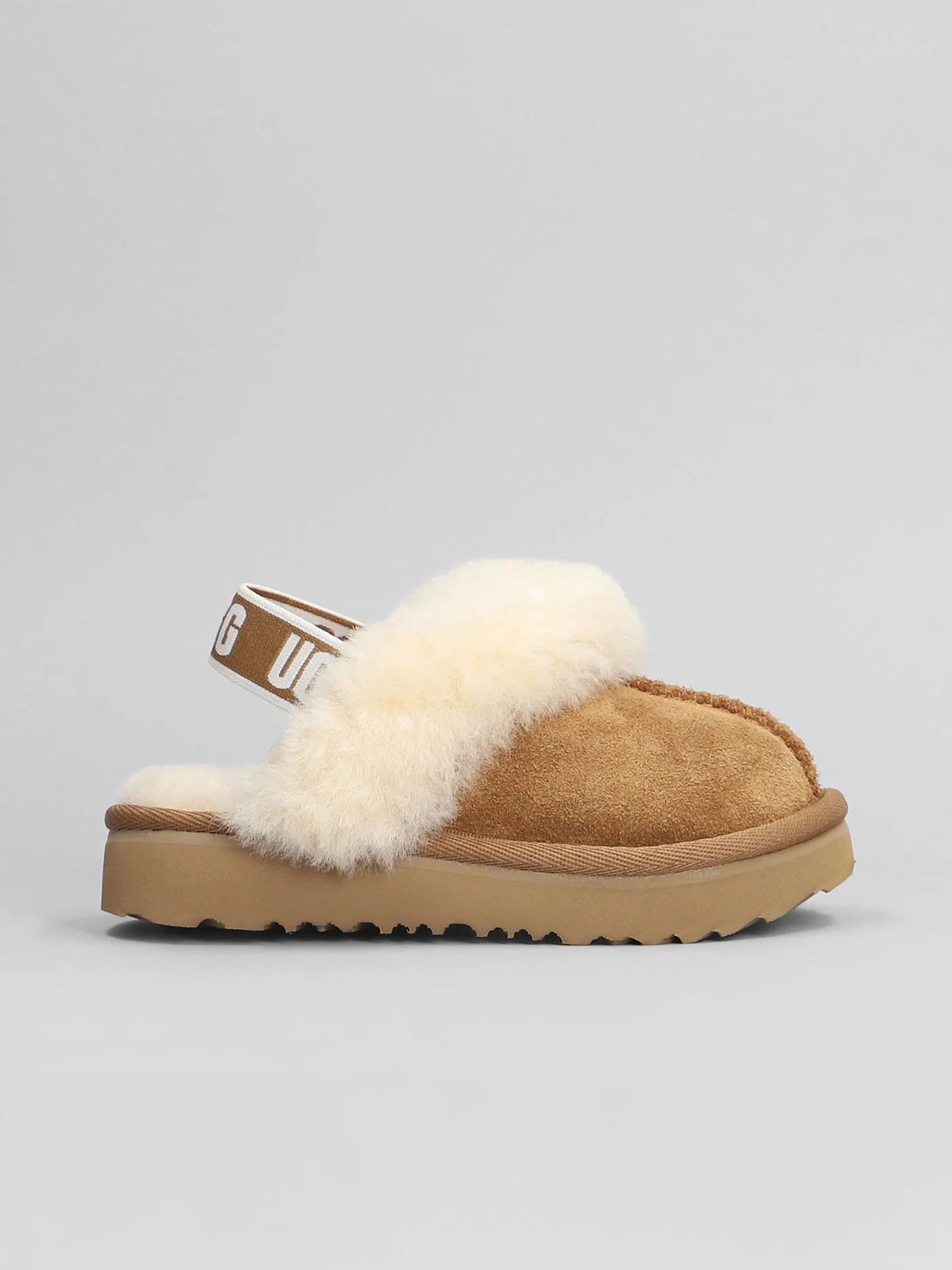 Funkette Slipper-Mule in leather color suede