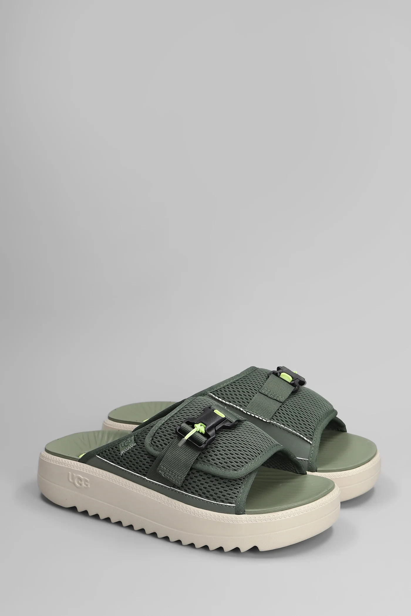 Maxxer Slide 2.0 Flats in green fabric - Image 2