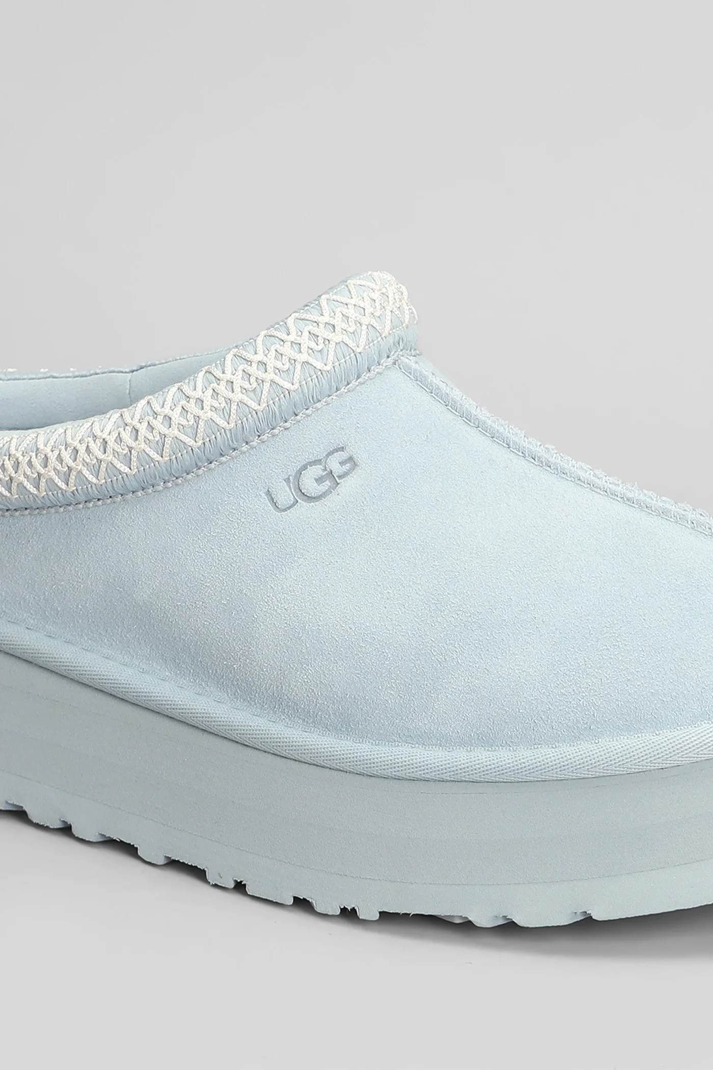 Tazz Slipper-Mule in cyan suede - Image 5