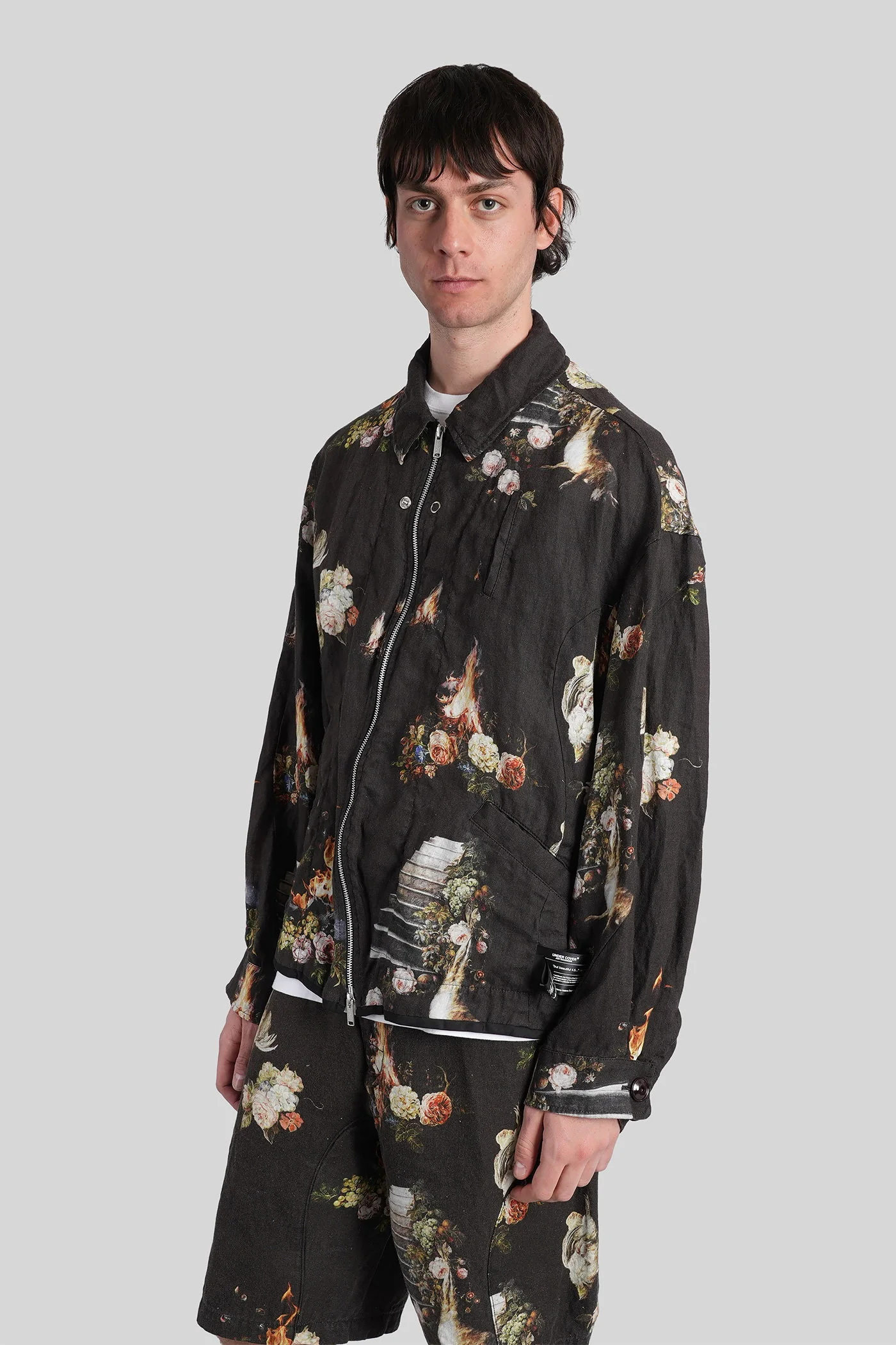 Casual jacket in black linen - Image 4