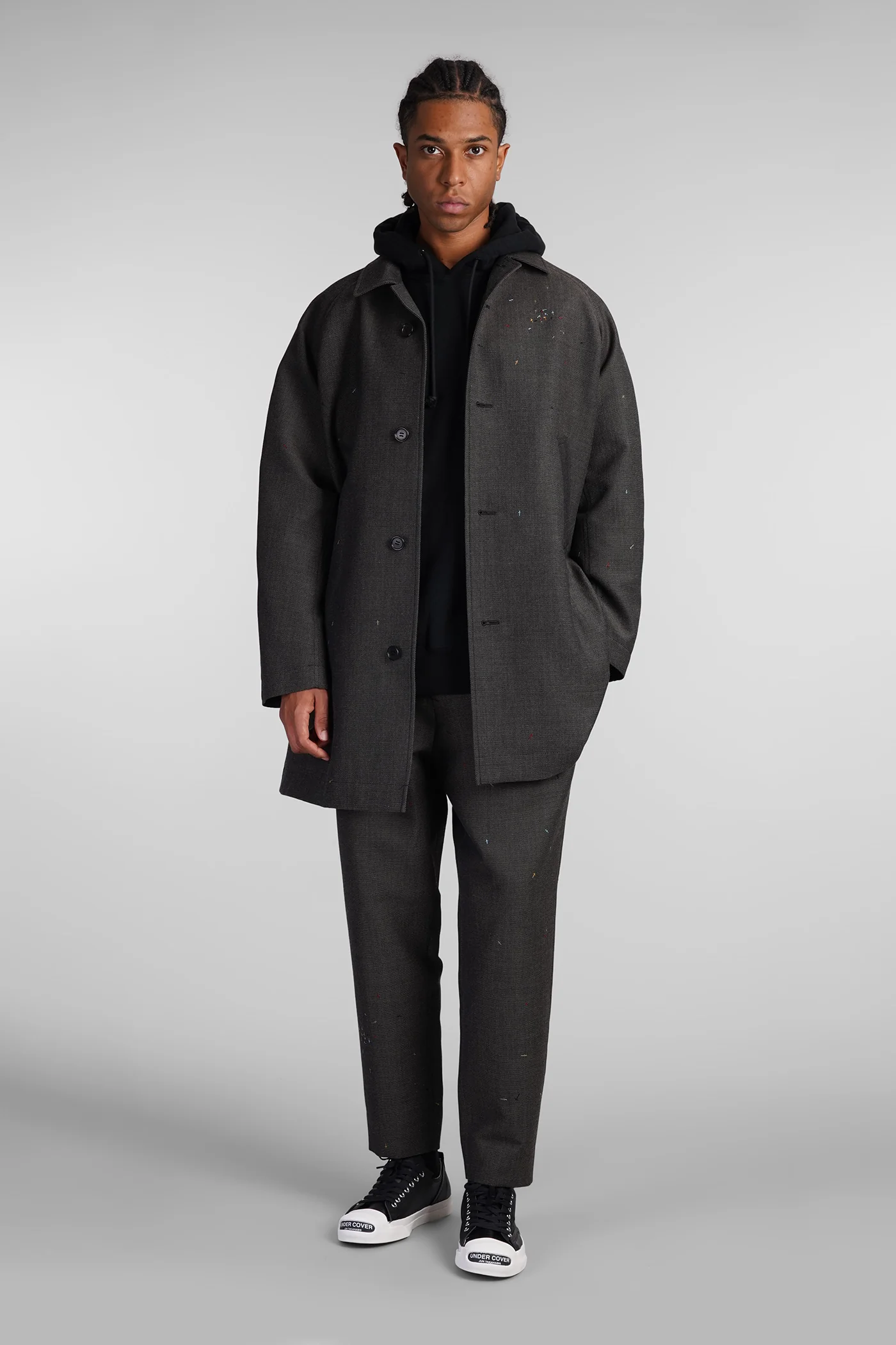 Coat in brown polyester - Image 2