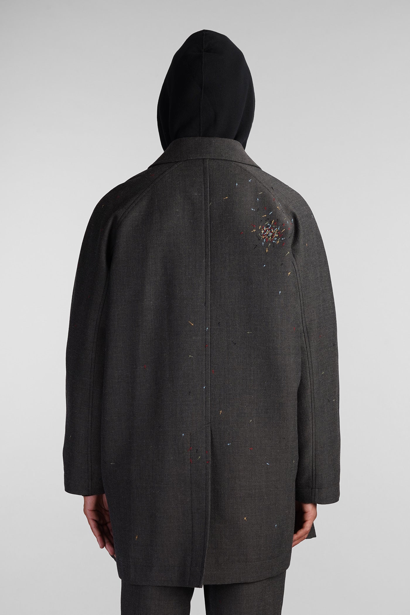 Coat in brown polyester - Image 3