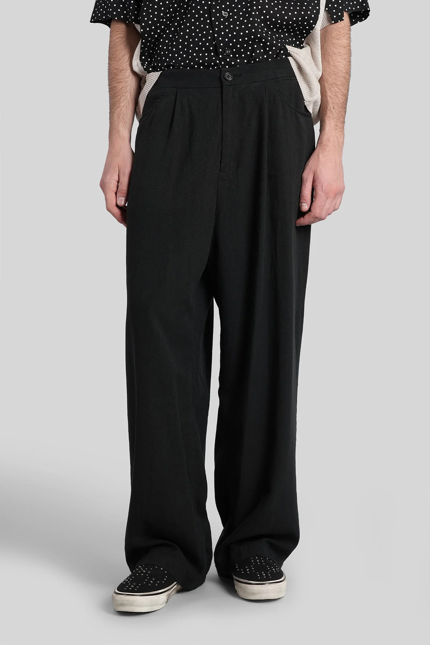 Pants in black Rayon
