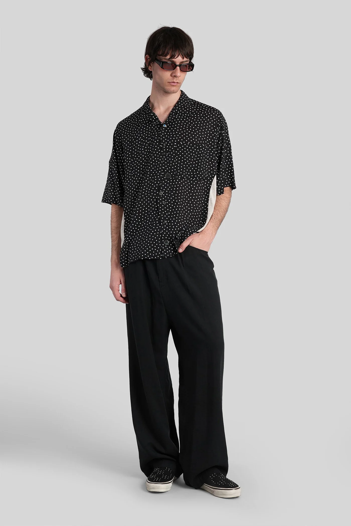 Pants in black Rayon - Image 2