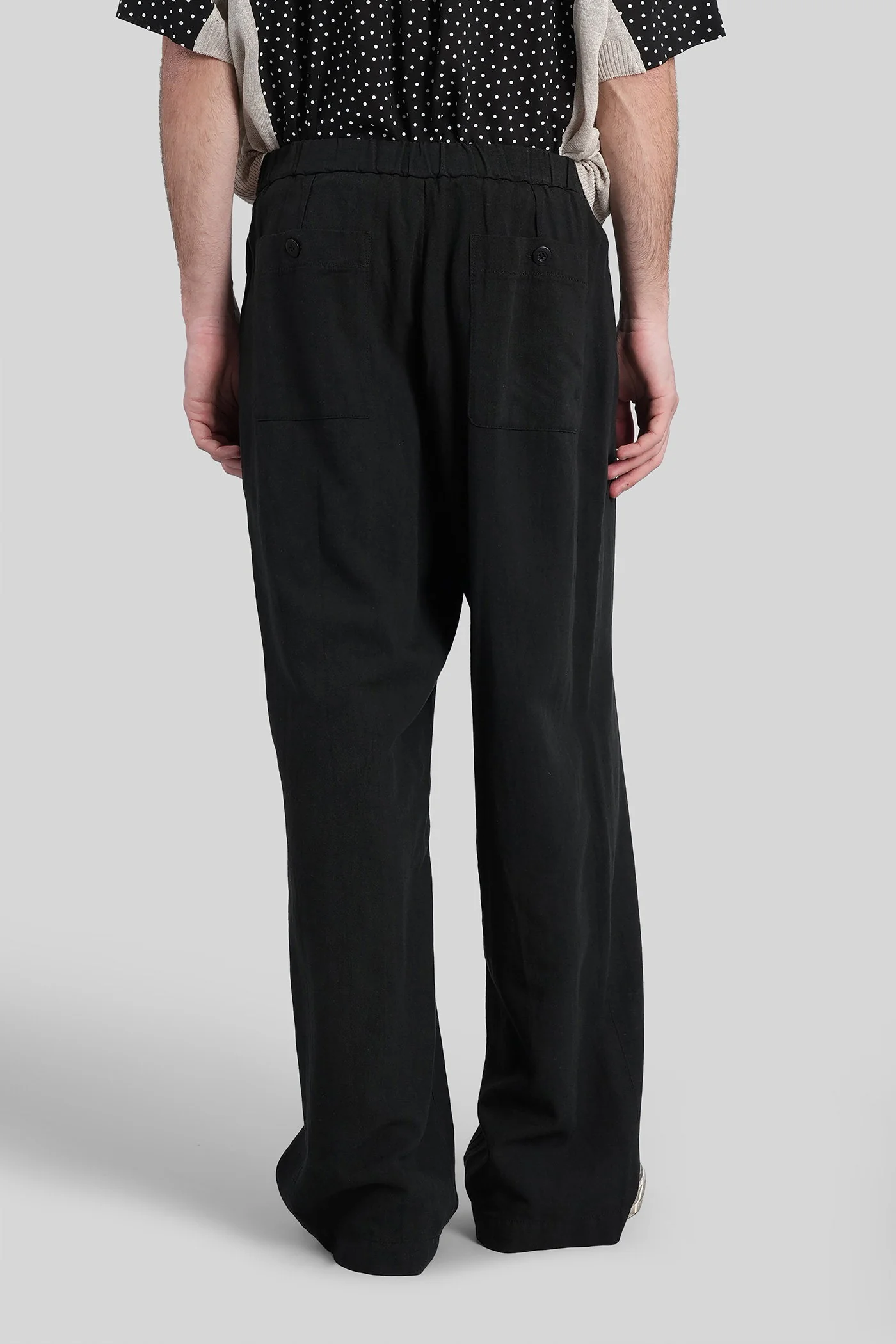 Pants in black Rayon - Image 3