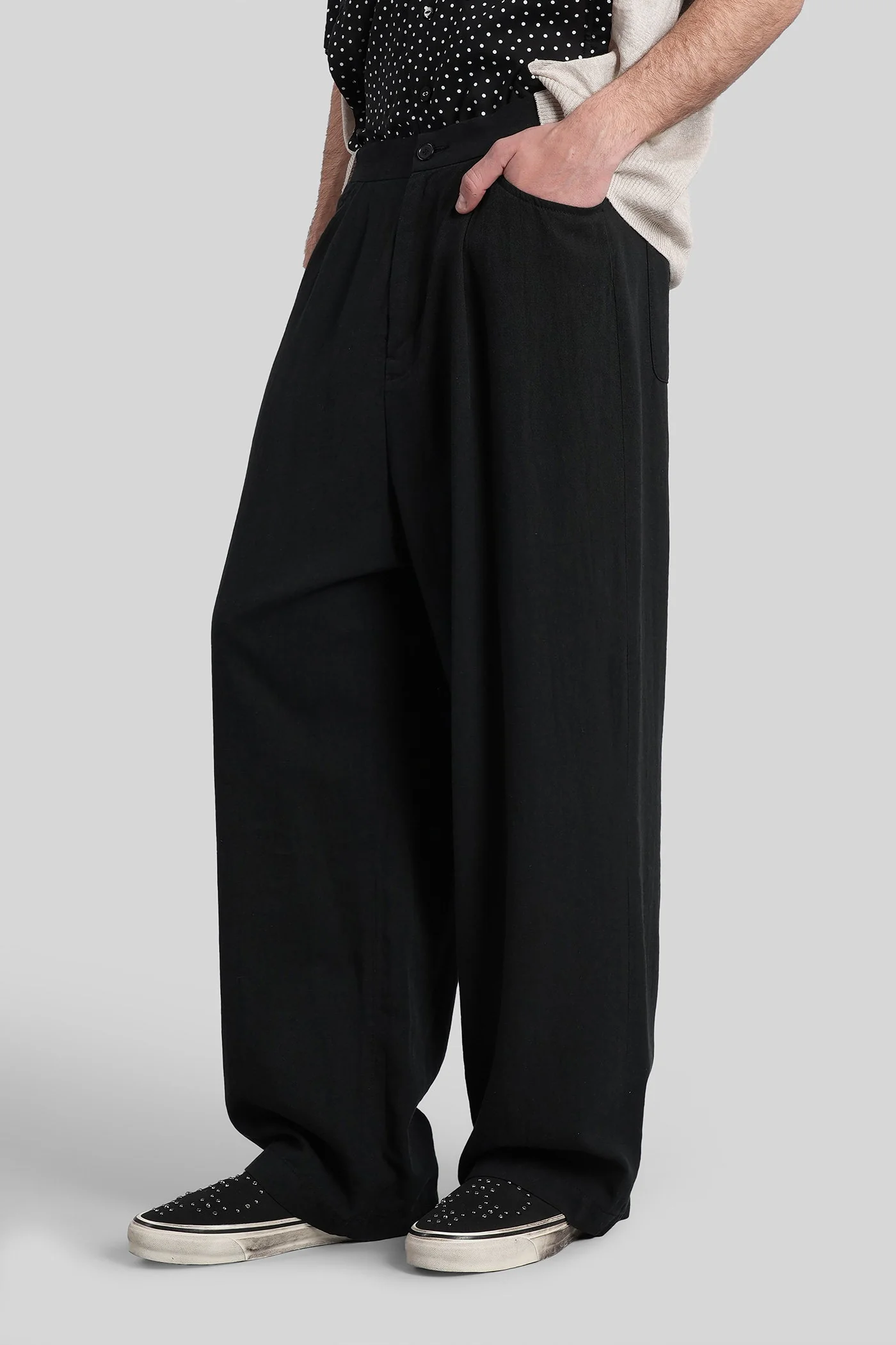 Pants in black Rayon - Image 4
