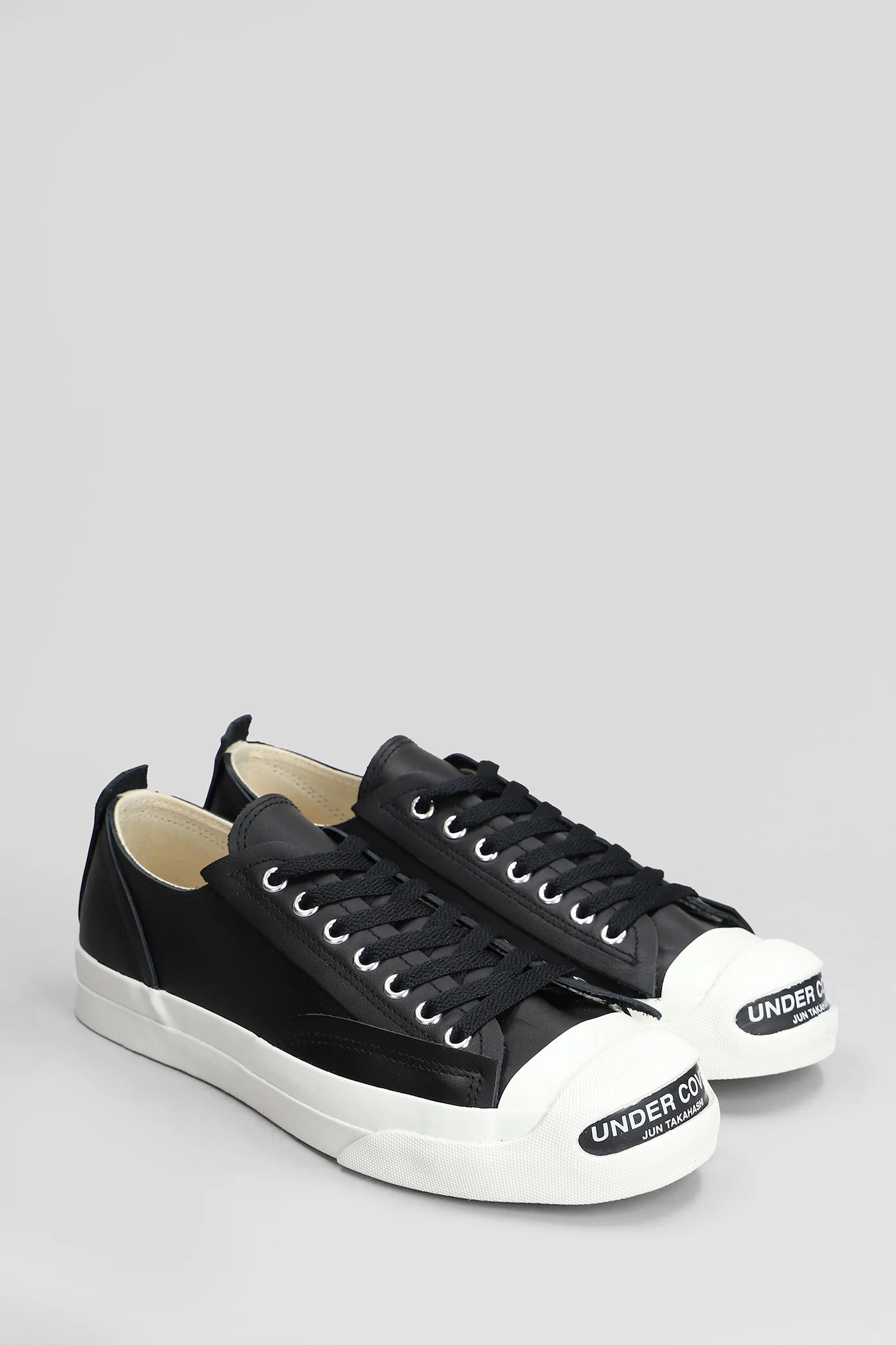Sneakers in black leather - Image 2