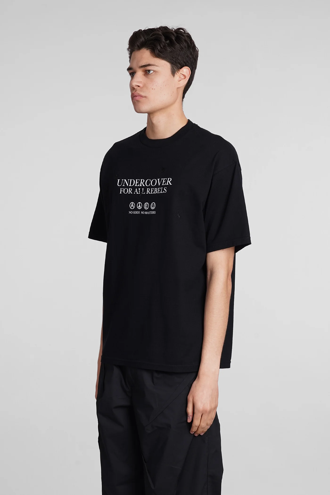 T-Shirt in black cotton - Image 4