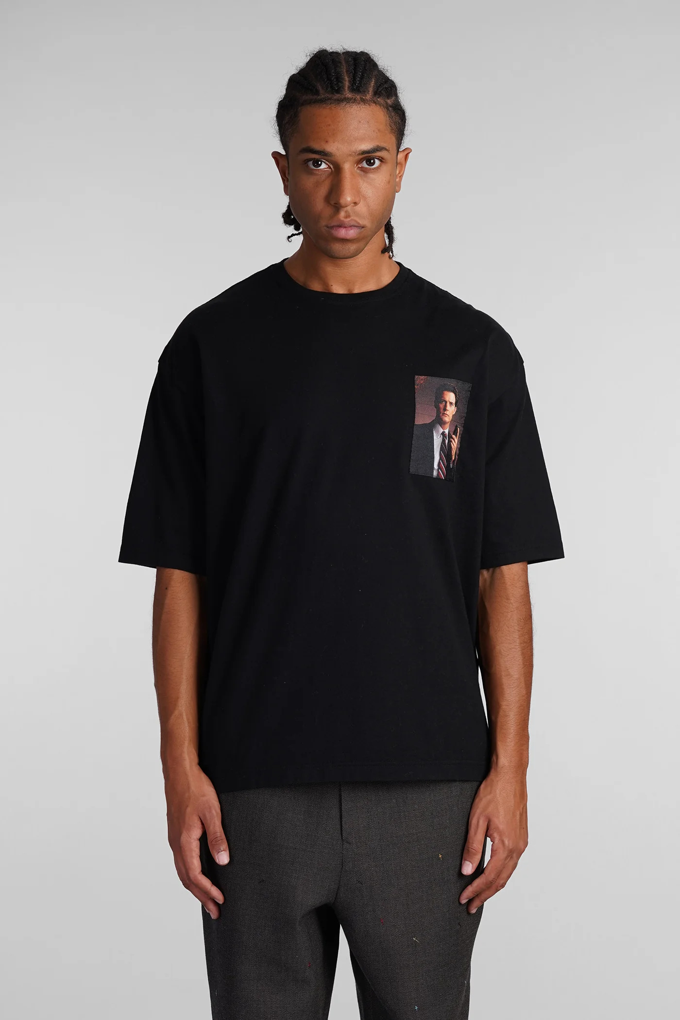 T-Shirt in black cotton