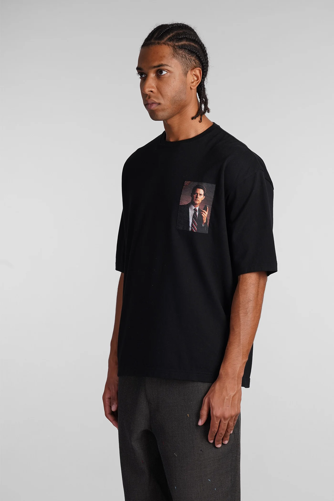 T-Shirt in black cotton - Image 4