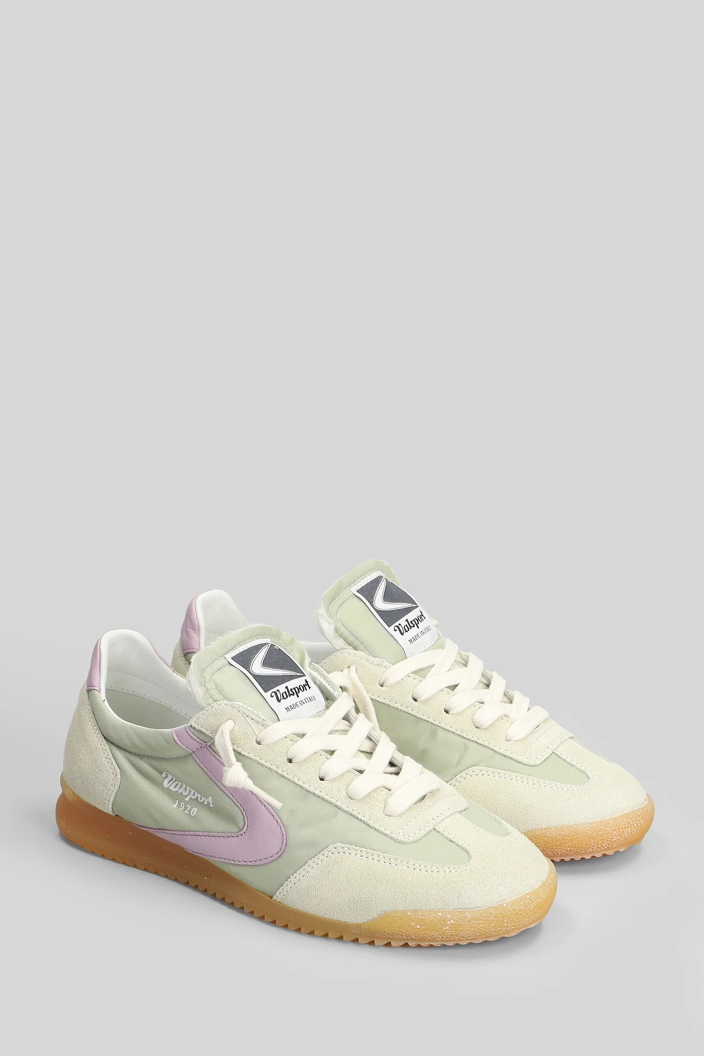 Mitica Nylon Sneakers in green Suede and fabric - Image 2