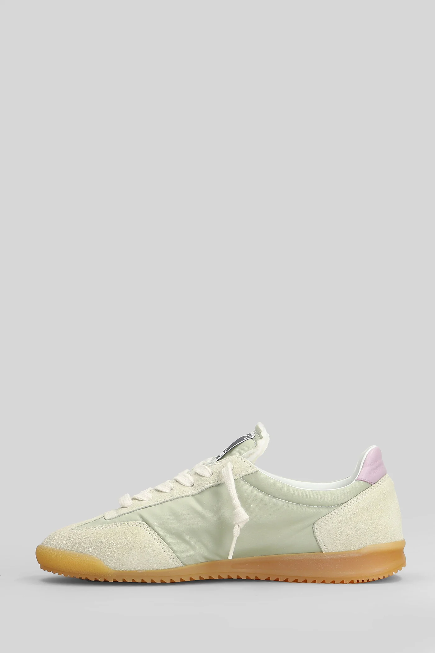 Mitica Nylon Sneakers in green Suede and fabric - Image 3