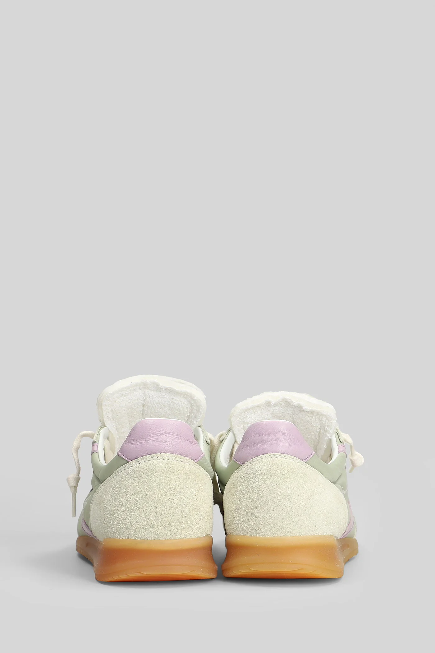 Mitica Nylon Sneakers in green Suede and fabric - Image 4