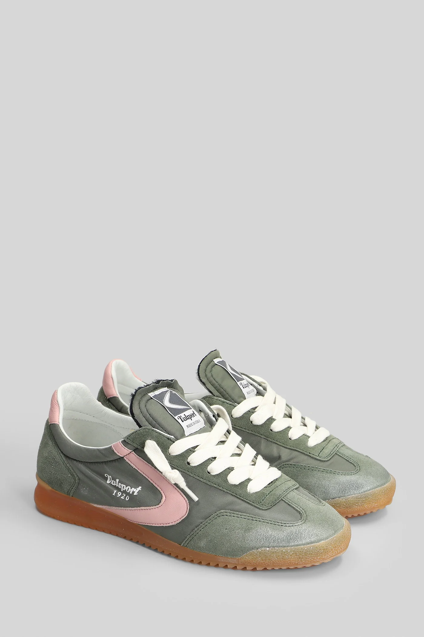 Mitica Nylon Sneakers in green Suede and fabric - Image 2
