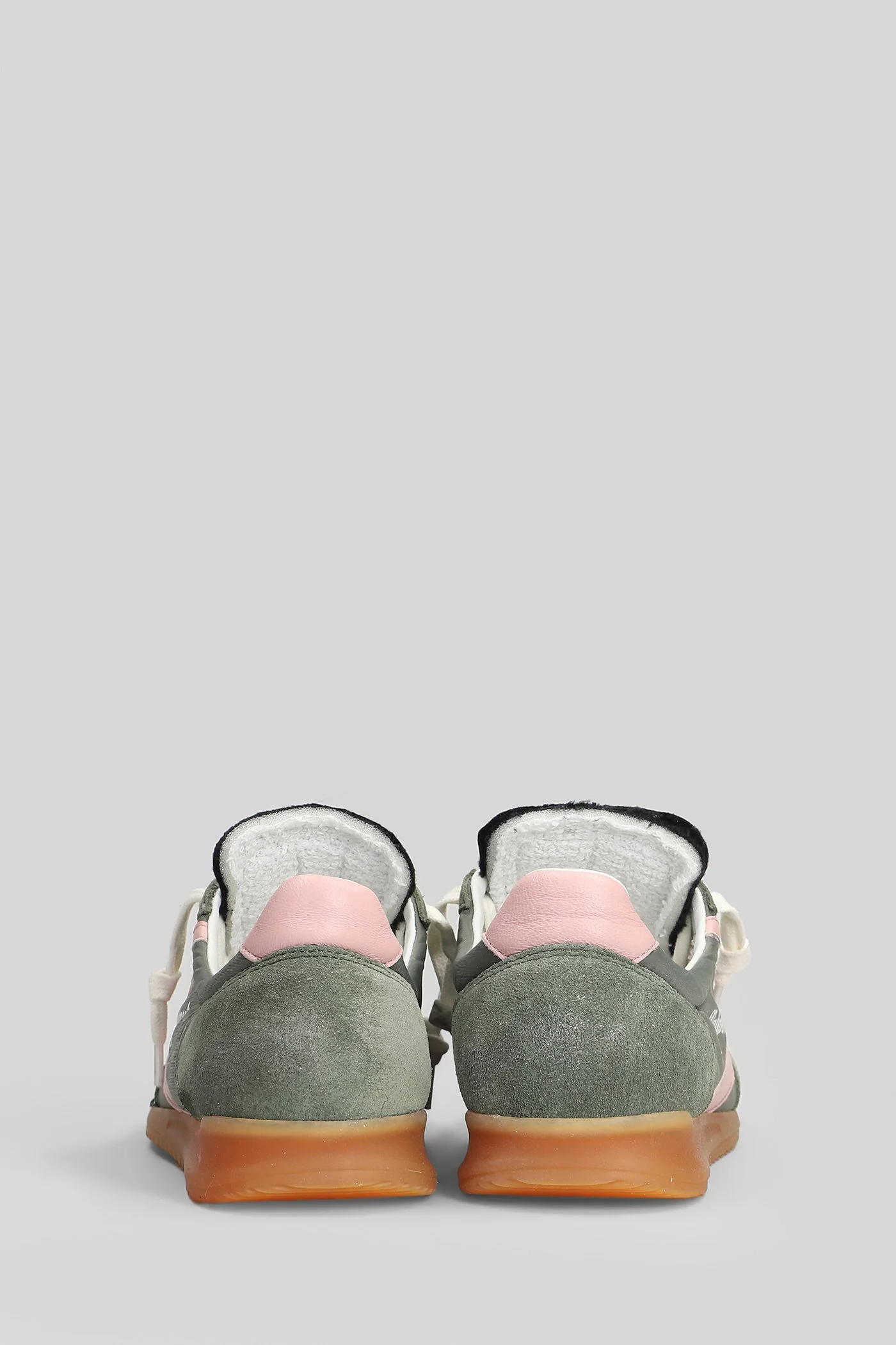 Mitica Nylon Sneakers in green Suede and fabric - Image 4