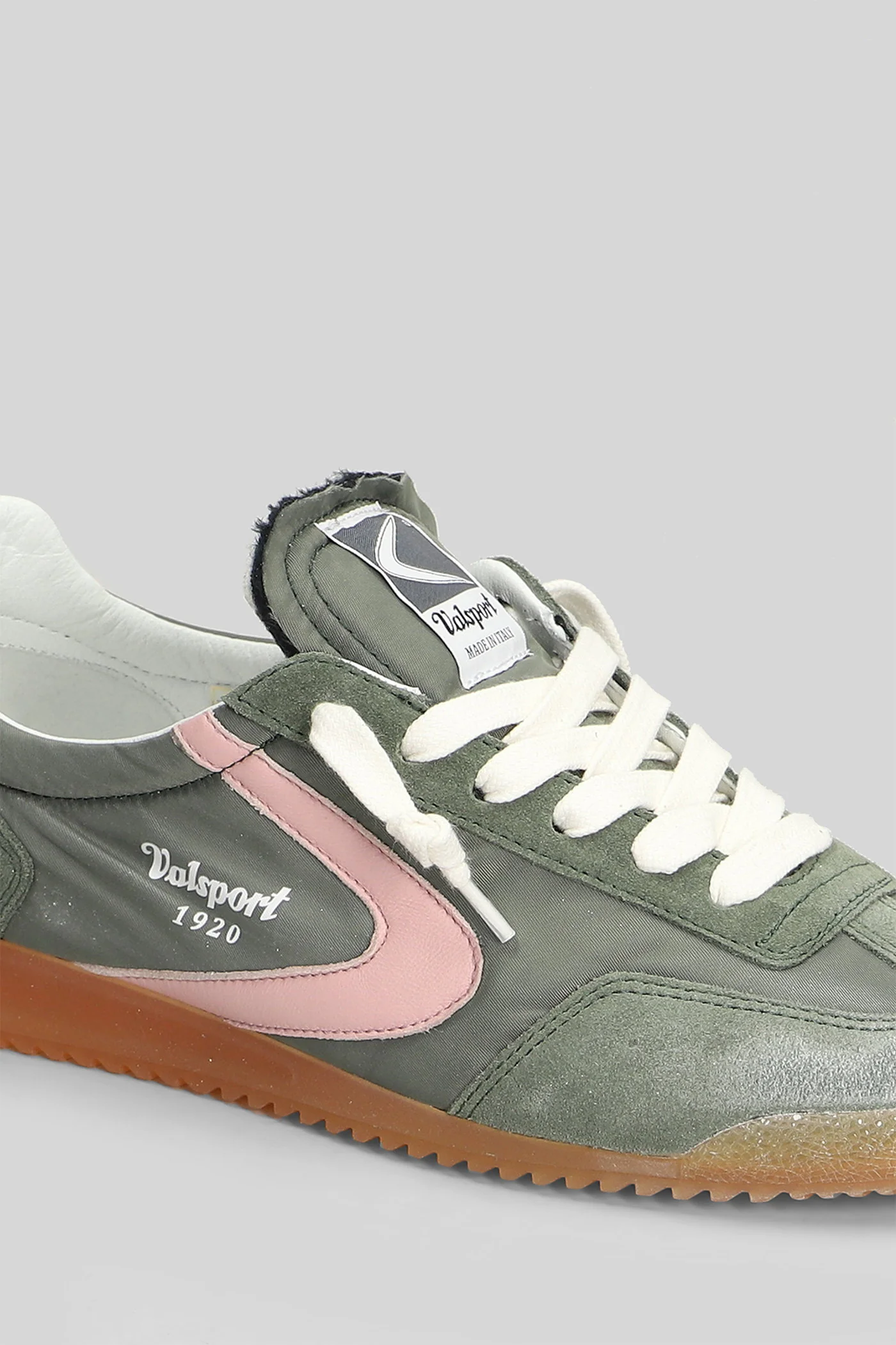 Mitica Nylon Sneakers in green Suede and fabric - Image 5