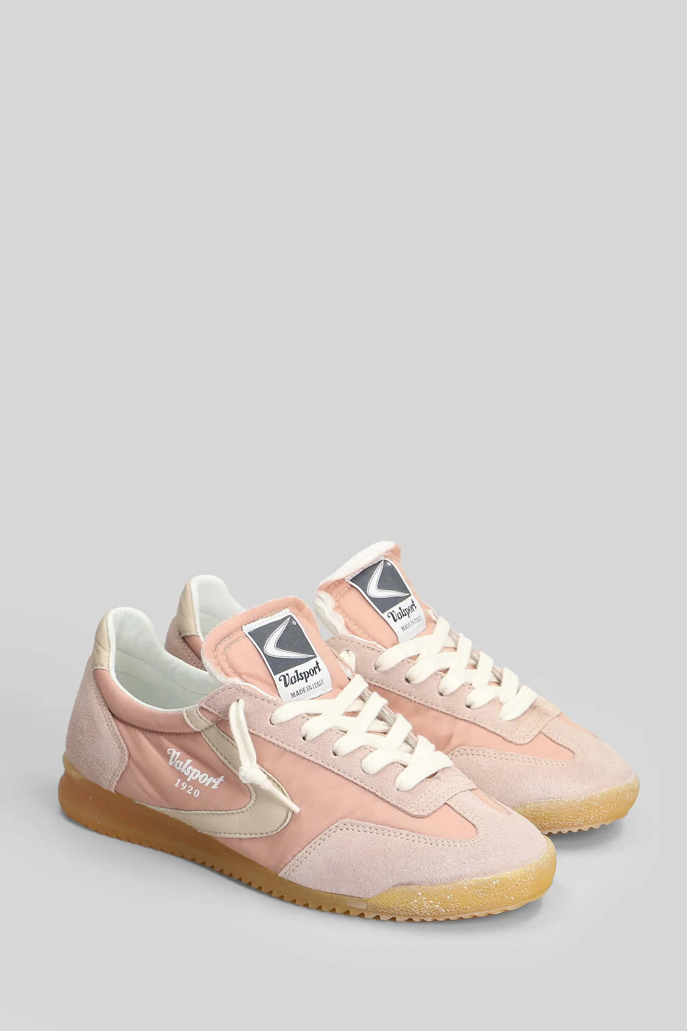 Mitica Nylon Sneakers in rose-pink Suede and fabric - Image 2