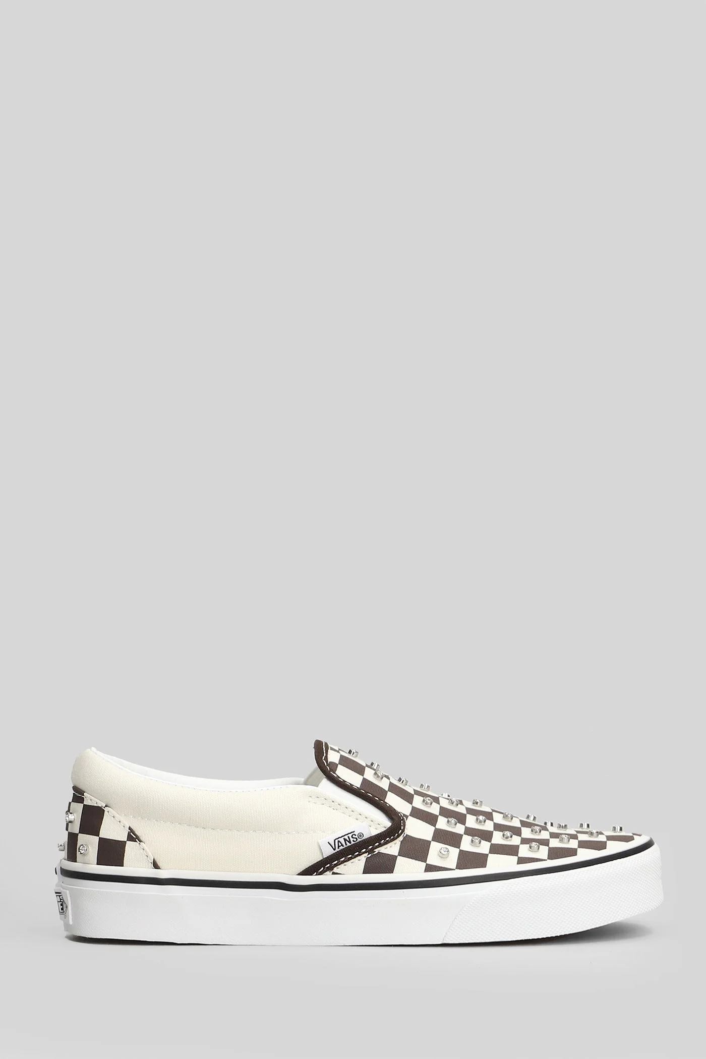 Classic slip on Sneakers in beige canvas - Image 46