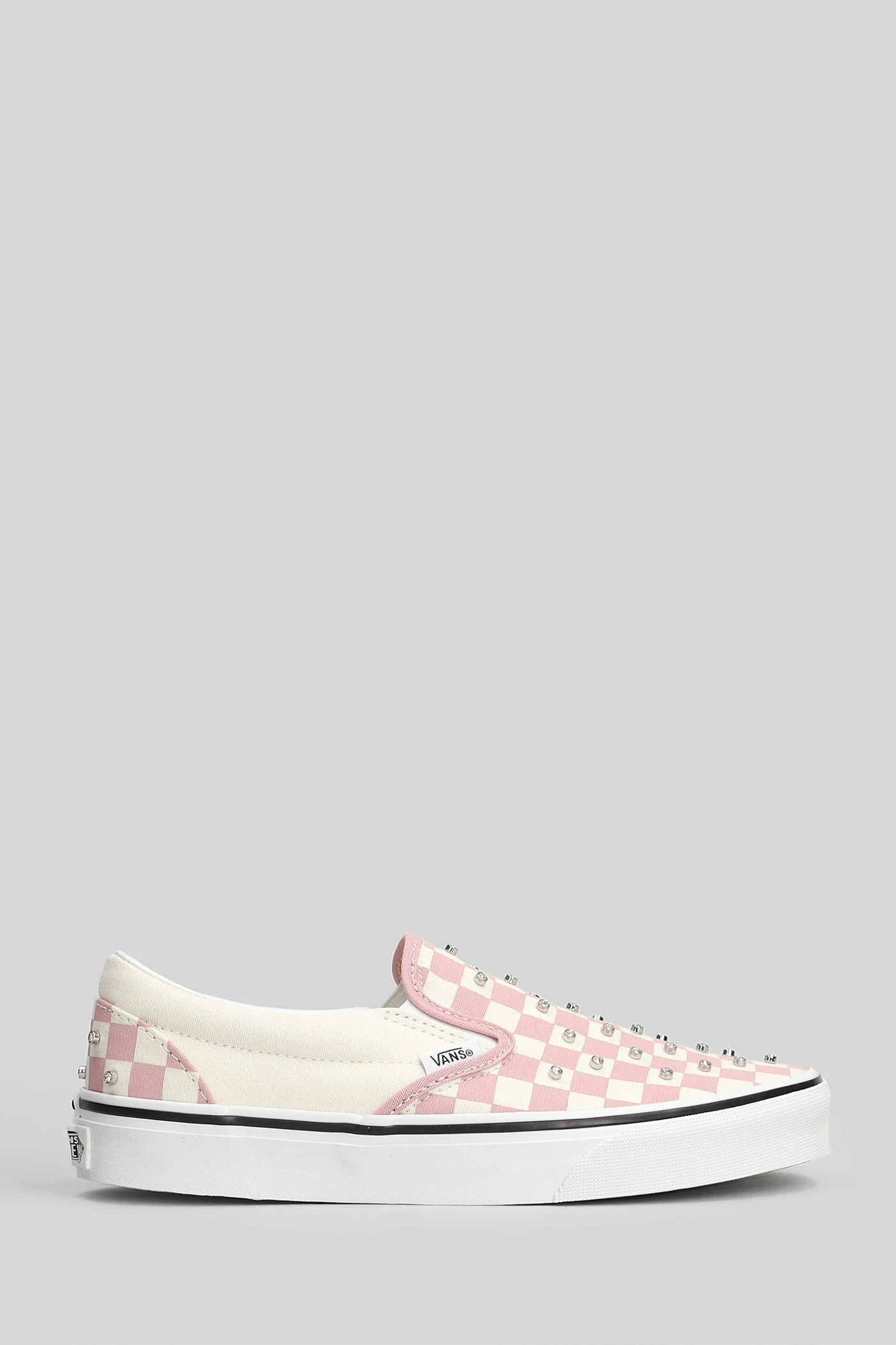 Classic slip on Sneakers in rose-pink cotton