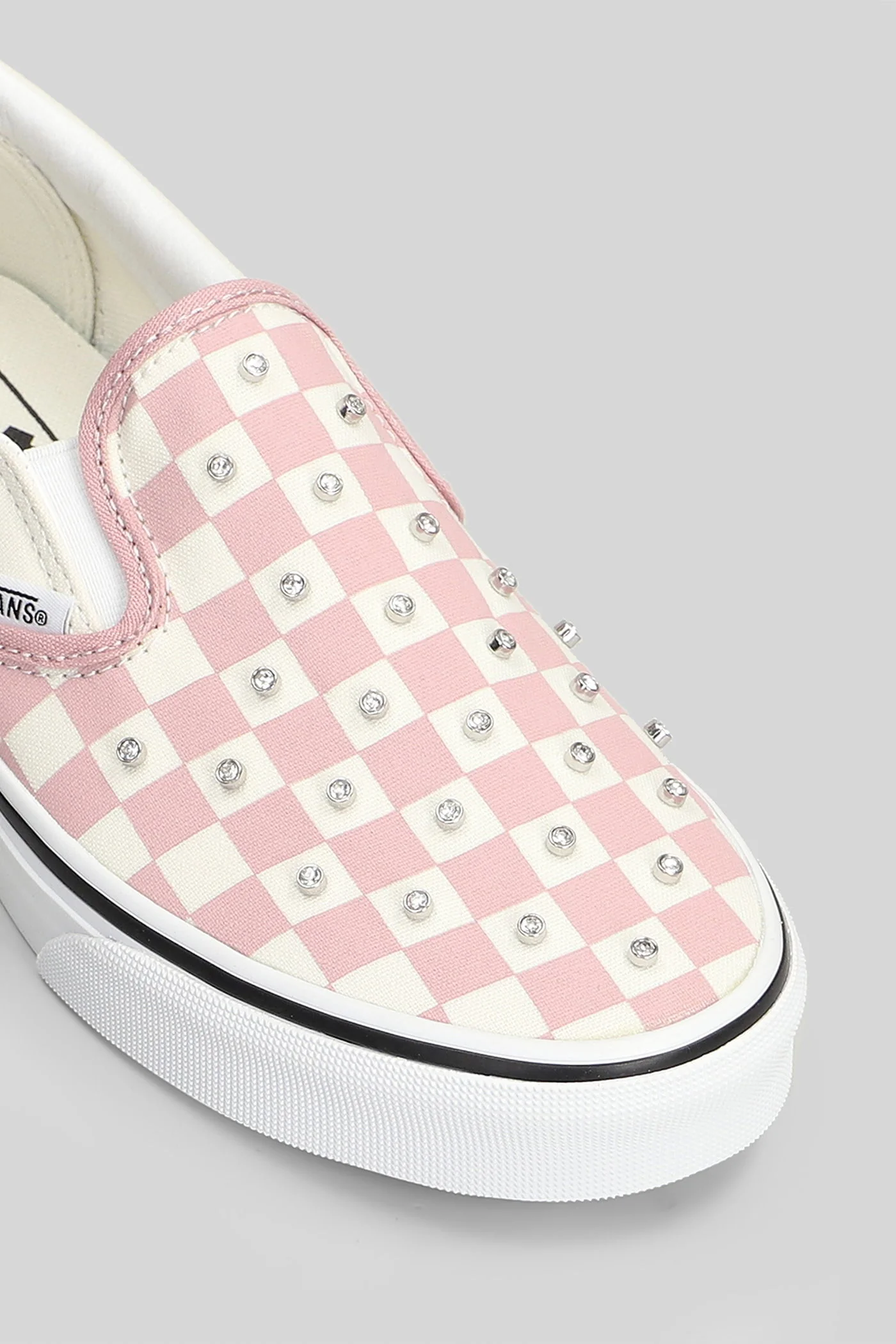 Classic slip on Sneakers in rose-pink cotton - Image 5