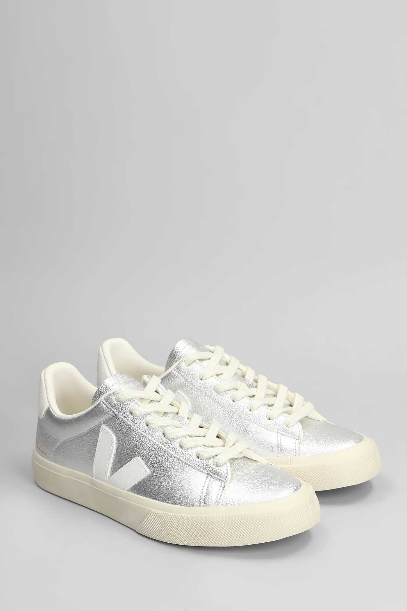 Campo Sneakers in silver leather - Image 2