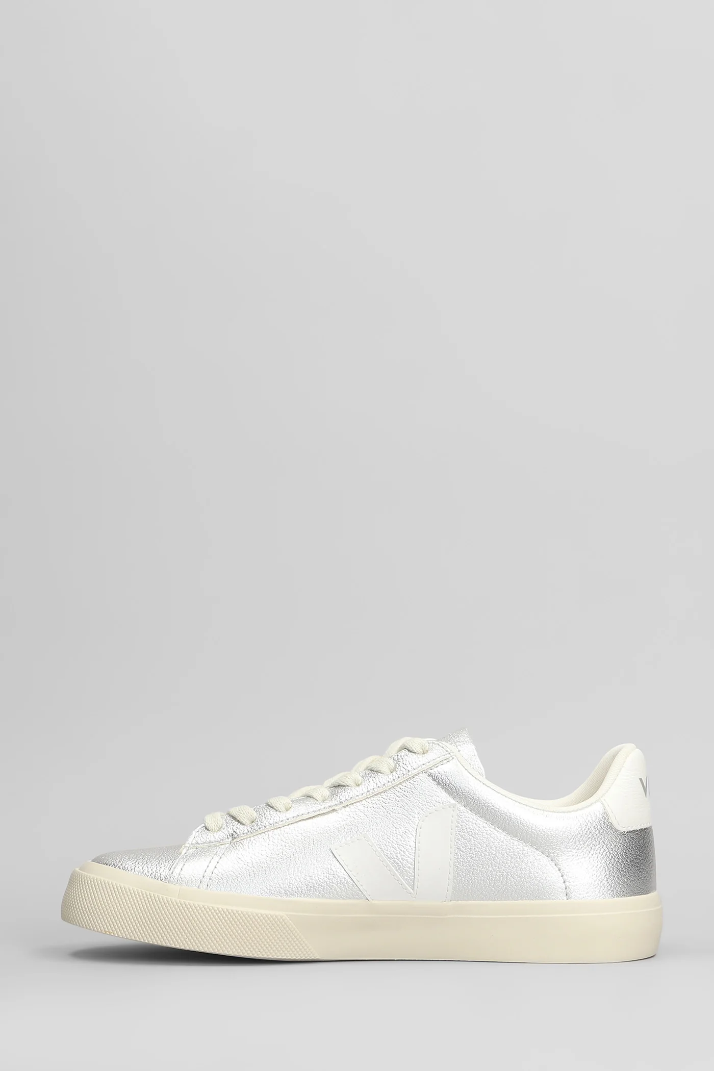 Campo Sneakers in silver leather - Image 3