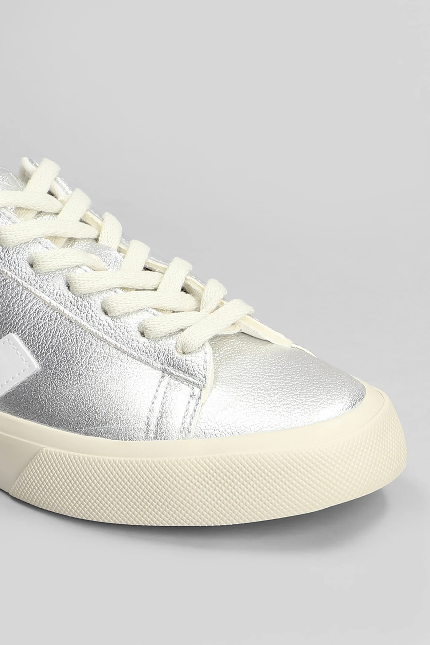 Campo Sneakers in silver leather - Image 5