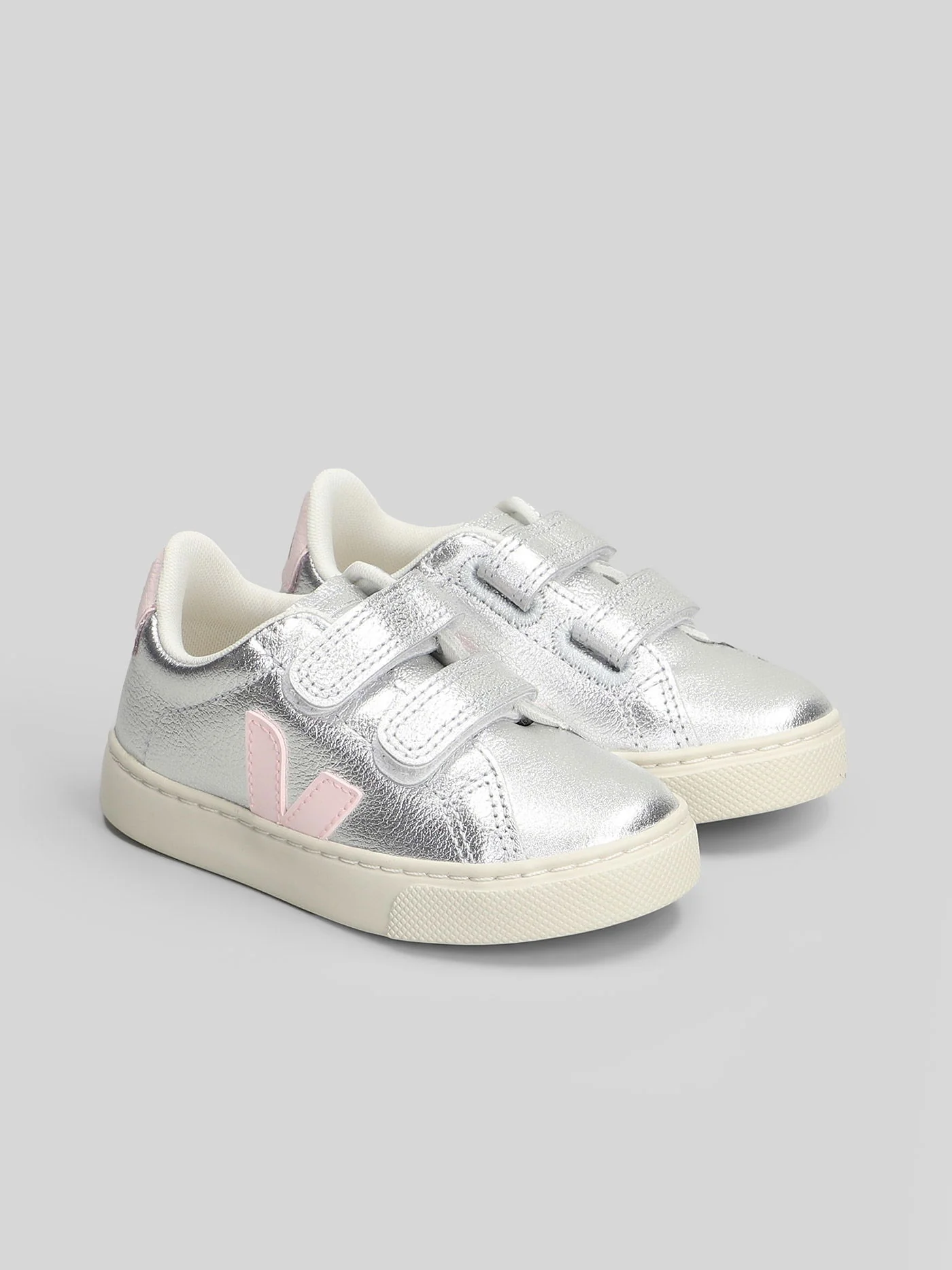 Esplar Sneakers in silver leather - Image 2