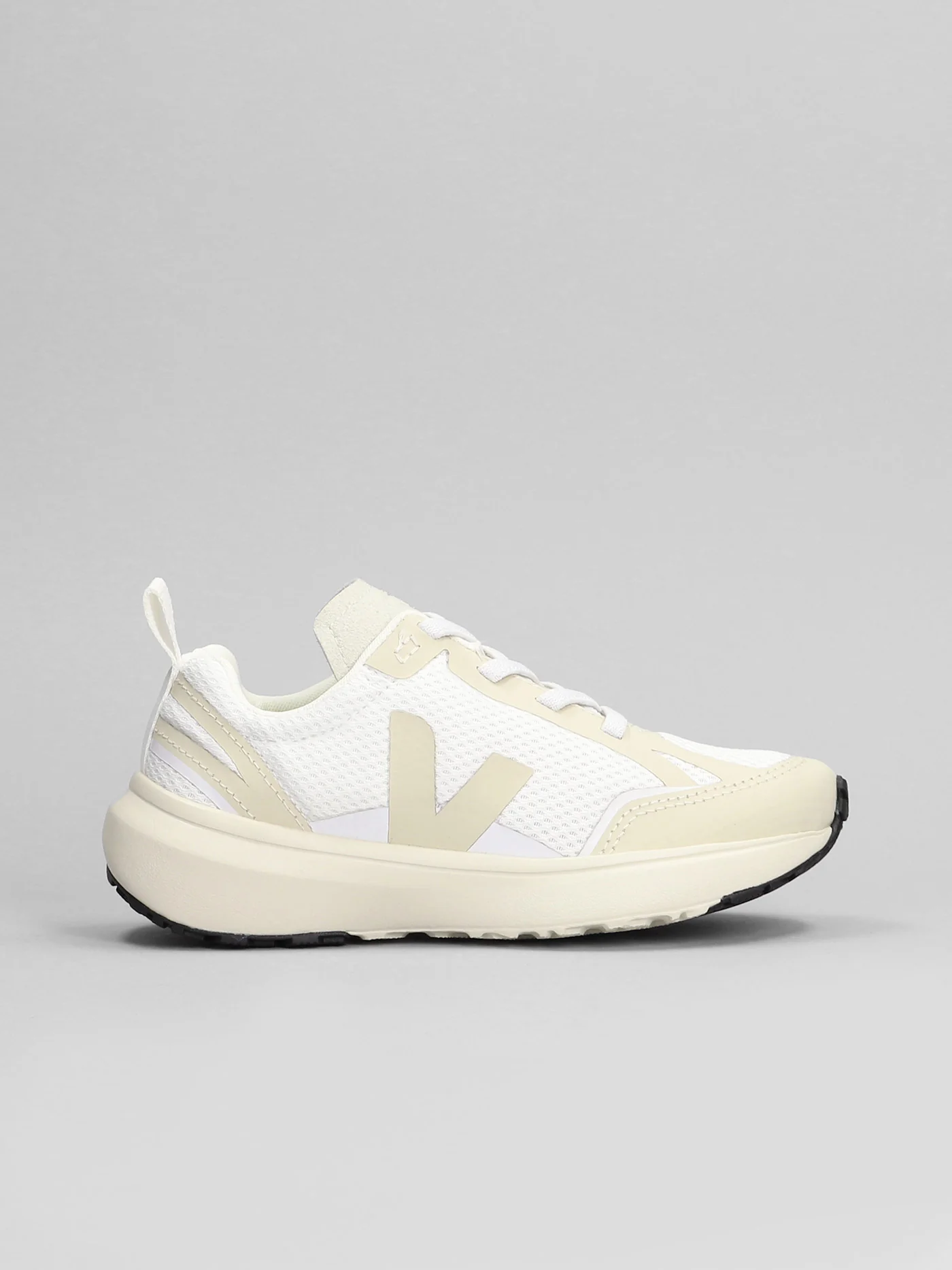 Small Canary Sneakers in white leather and fabric