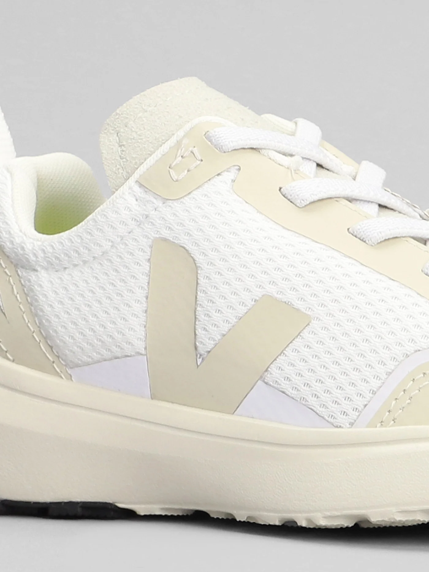 Small Canary Sneakers in white leather and fabric - Image 5