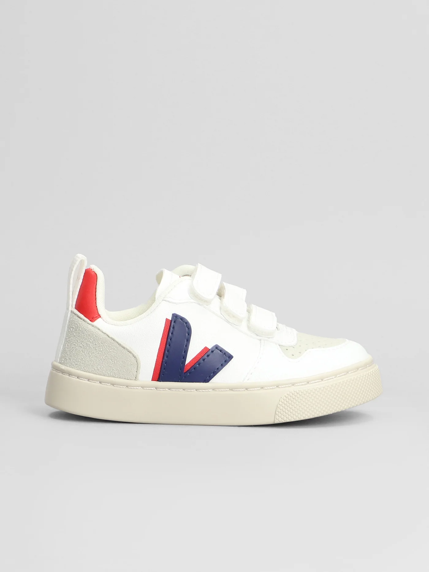 Small V-10 Sneakers in white leather