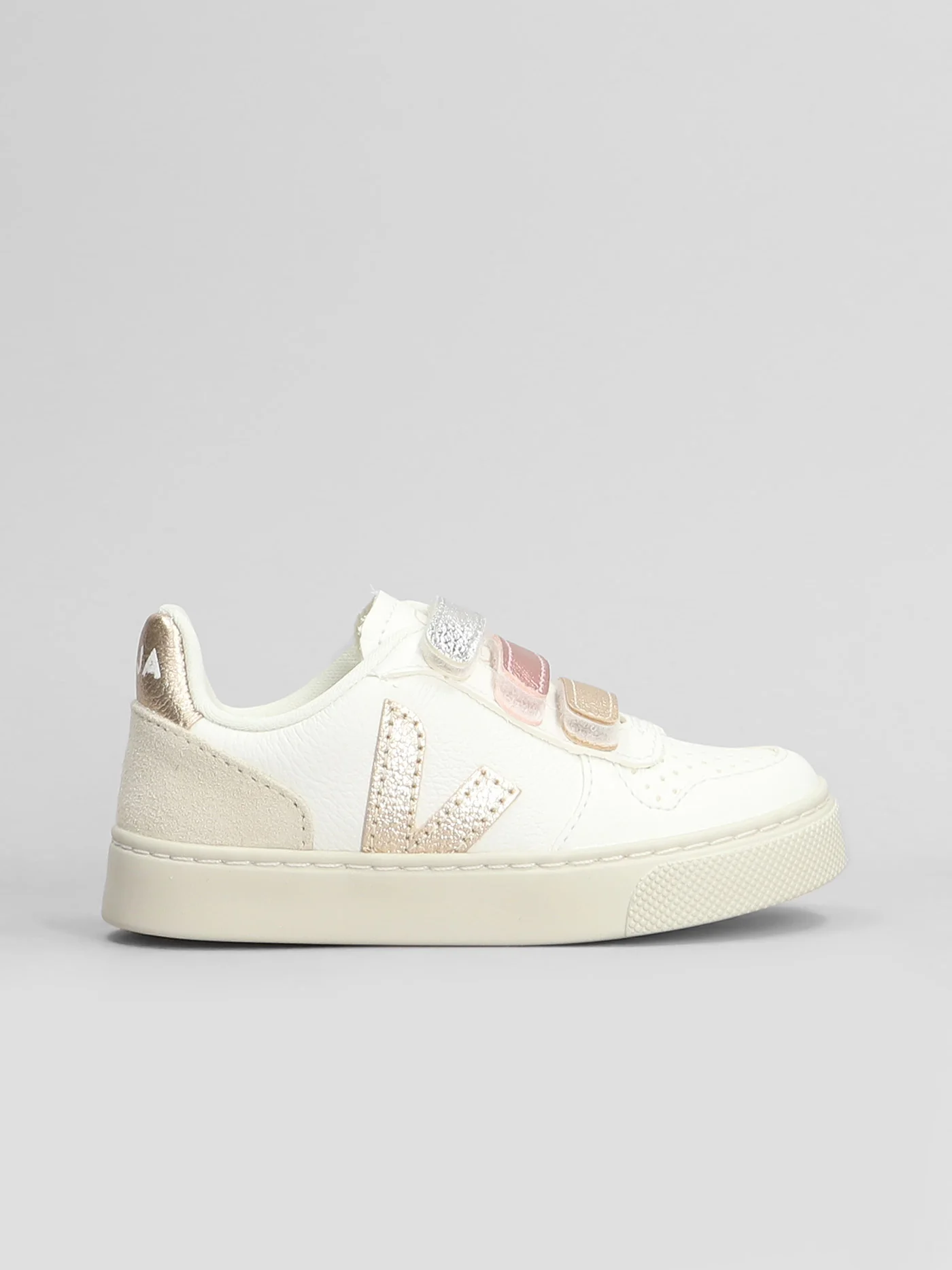 Small V-10 Sneakers in white leather