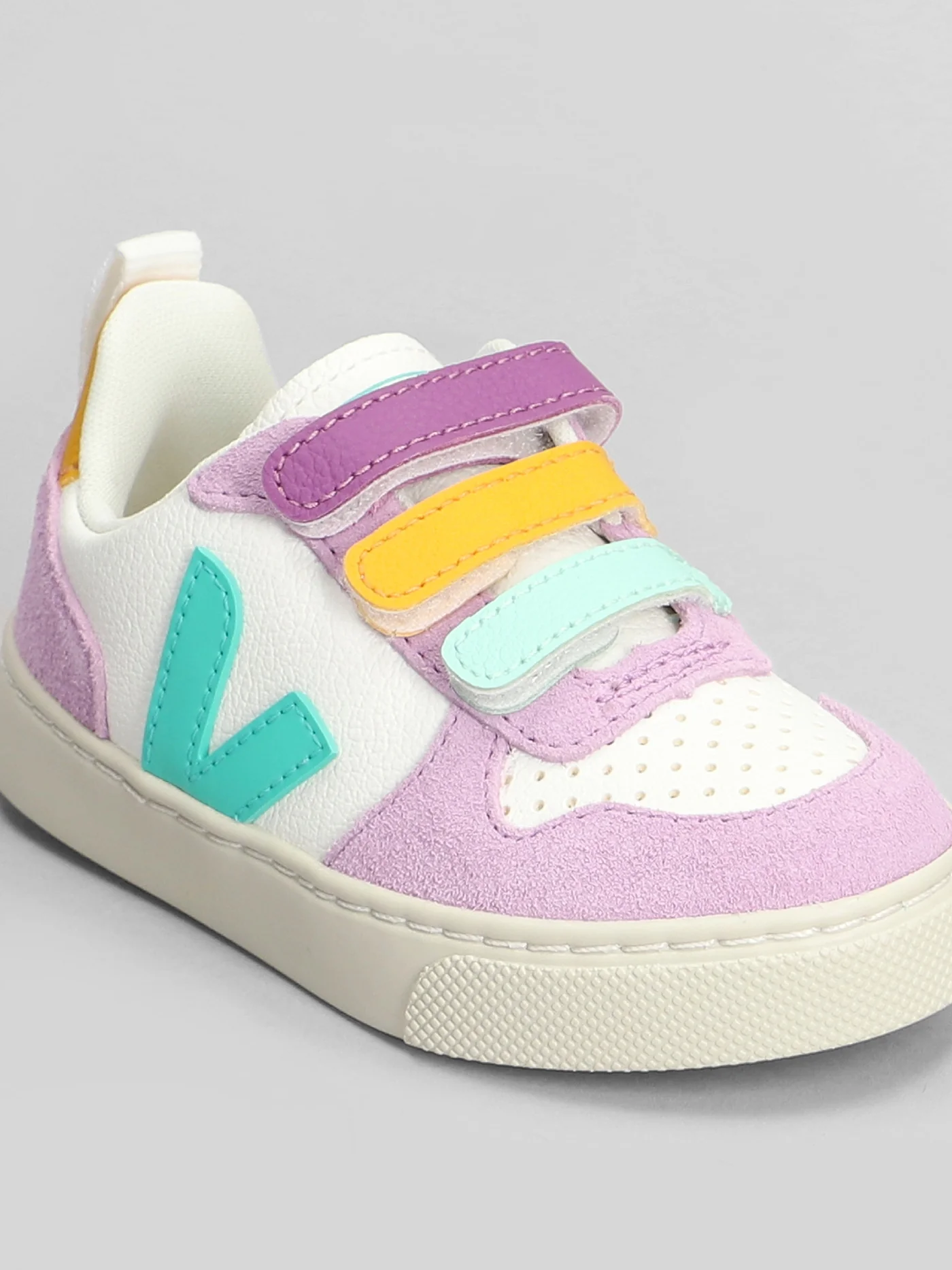 Small V-10 Sneakers in white leather - Image 5