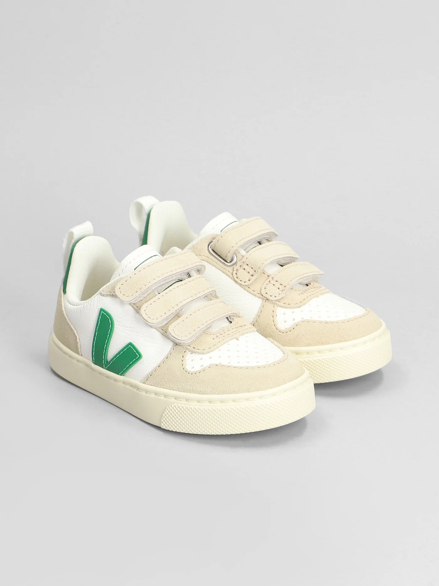 Small V-10 Sneakers in white suede and leather - Image 2