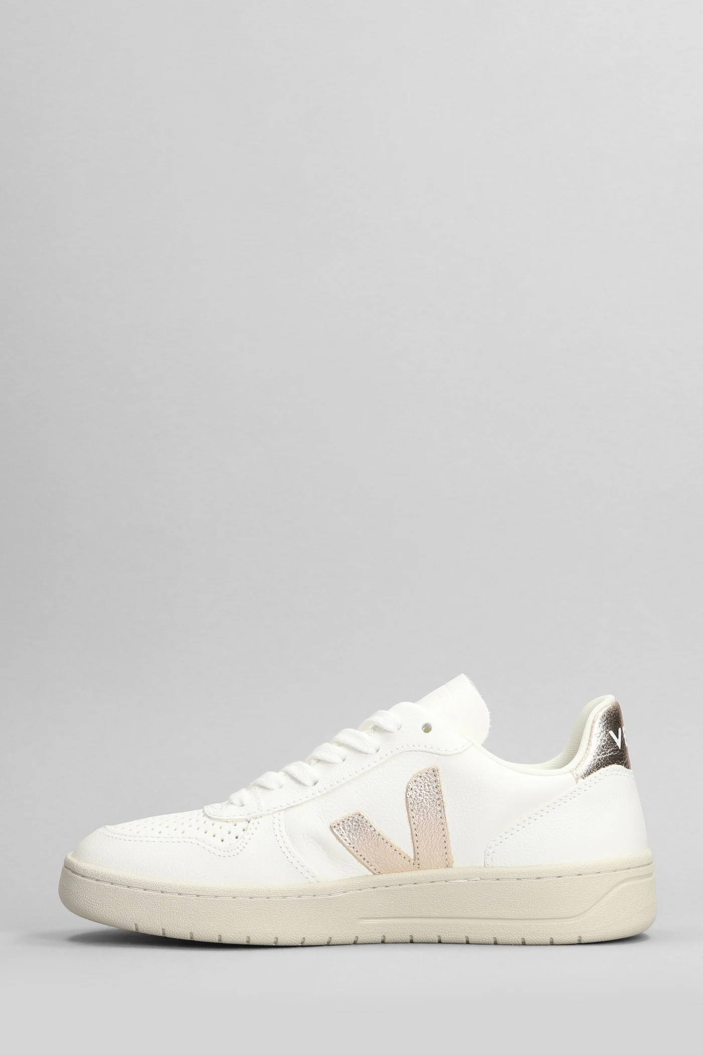 V-10 Sneakers in white leather - Image 3