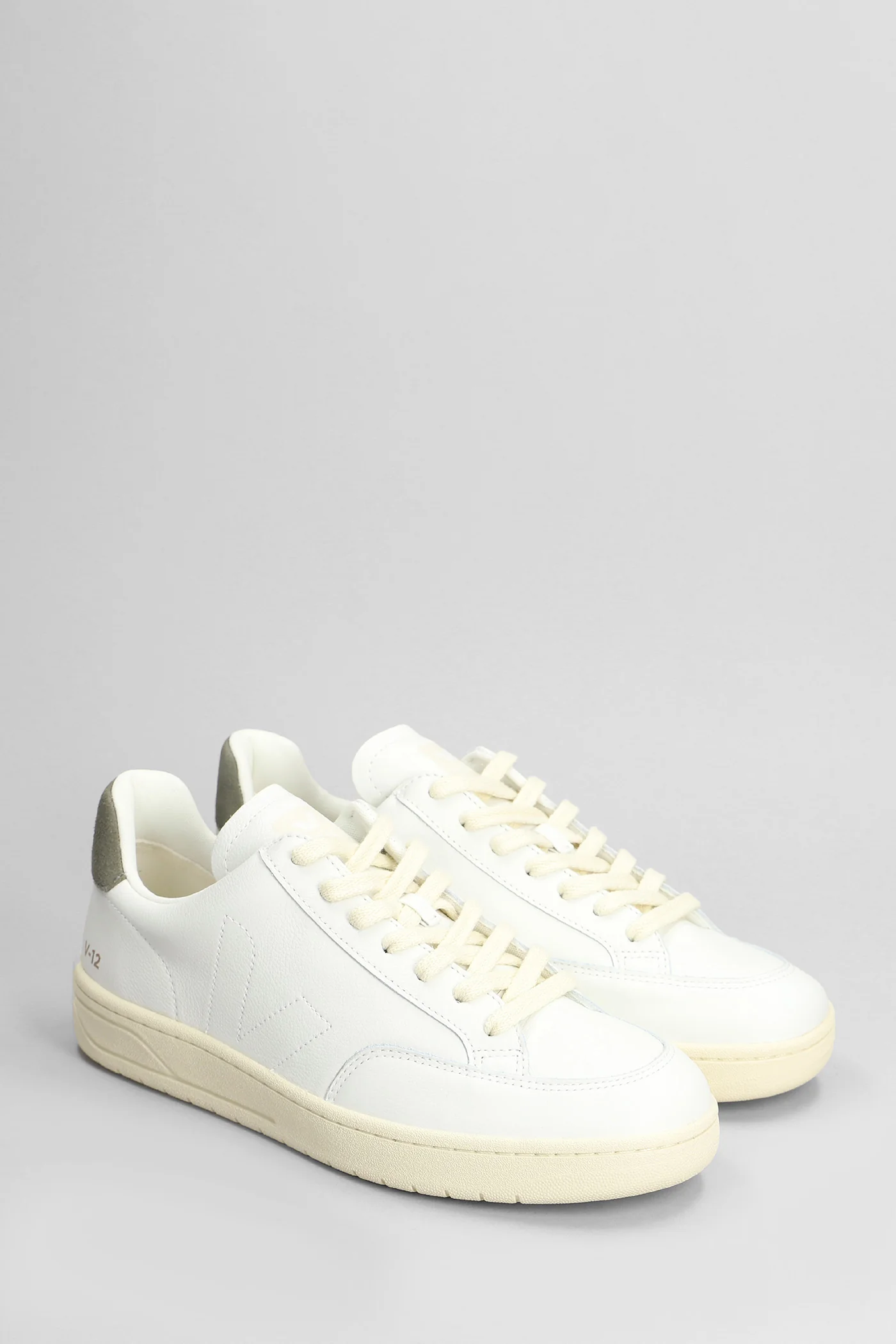 V-12 Stitch Sneakers in white leather - Image 2