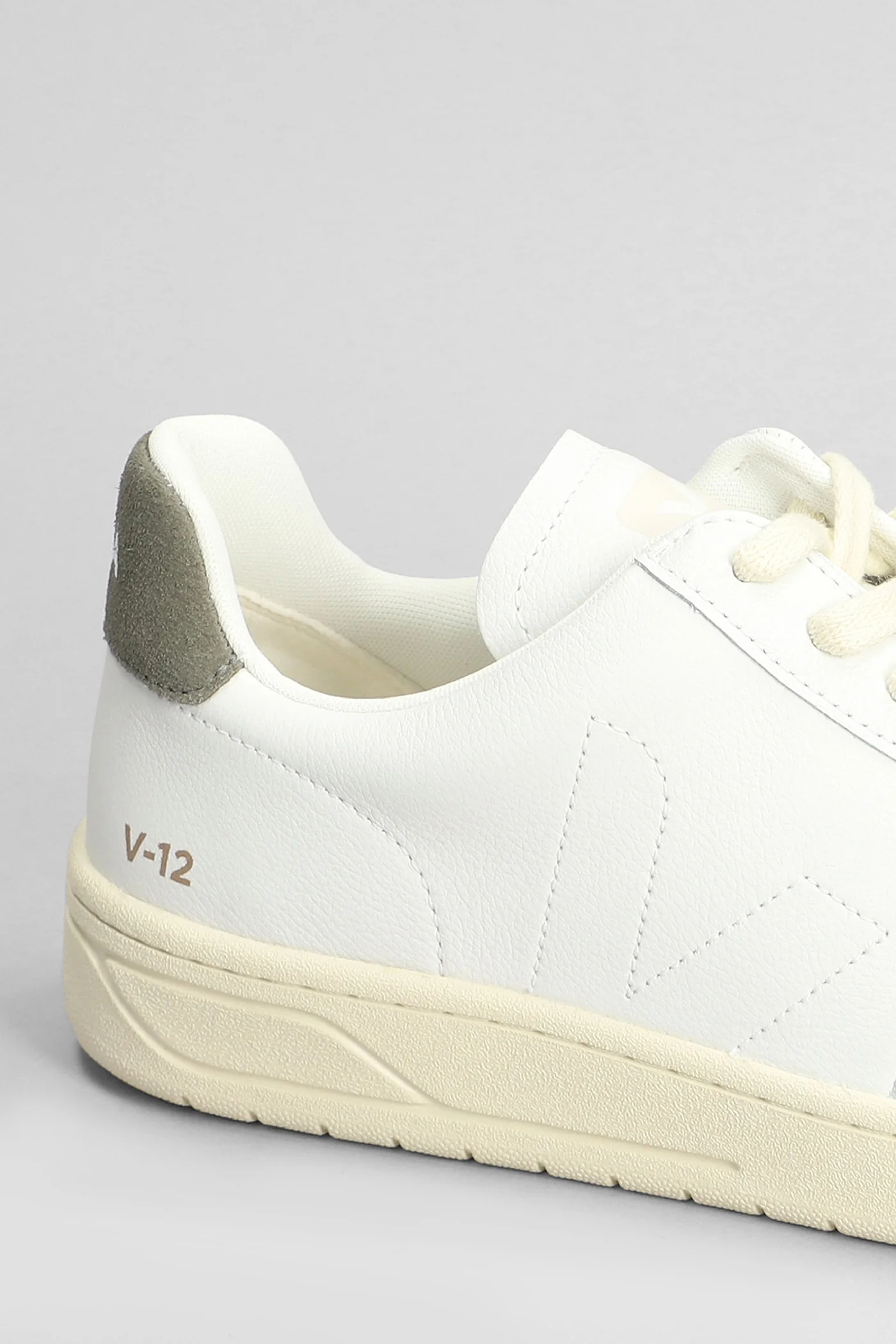 V-12 Stitch Sneakers in white leather - Image 5