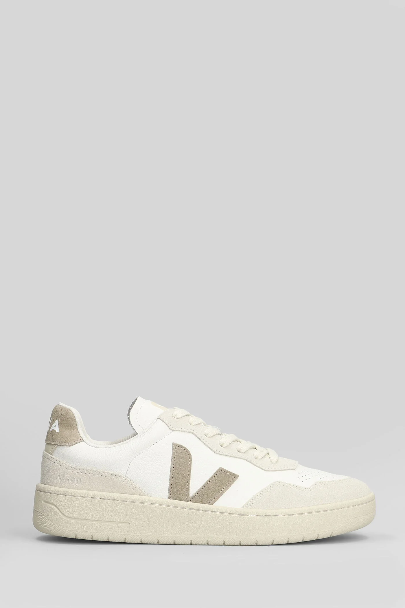 V-90 O.T Sneakers in white suede and leather