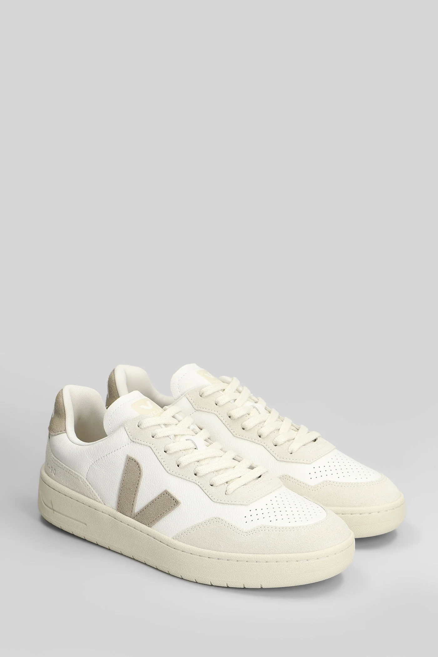 V-90 O.T Sneakers in white suede and leather - Image 2