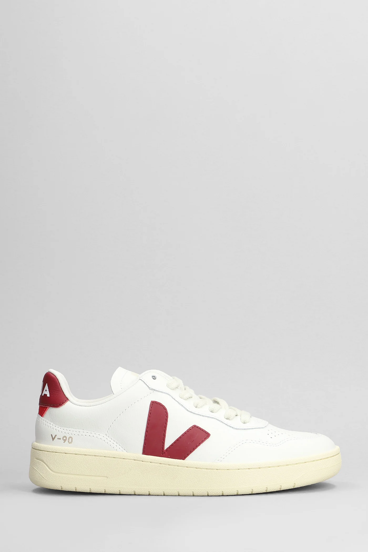 V-90 Sneakers in white leather