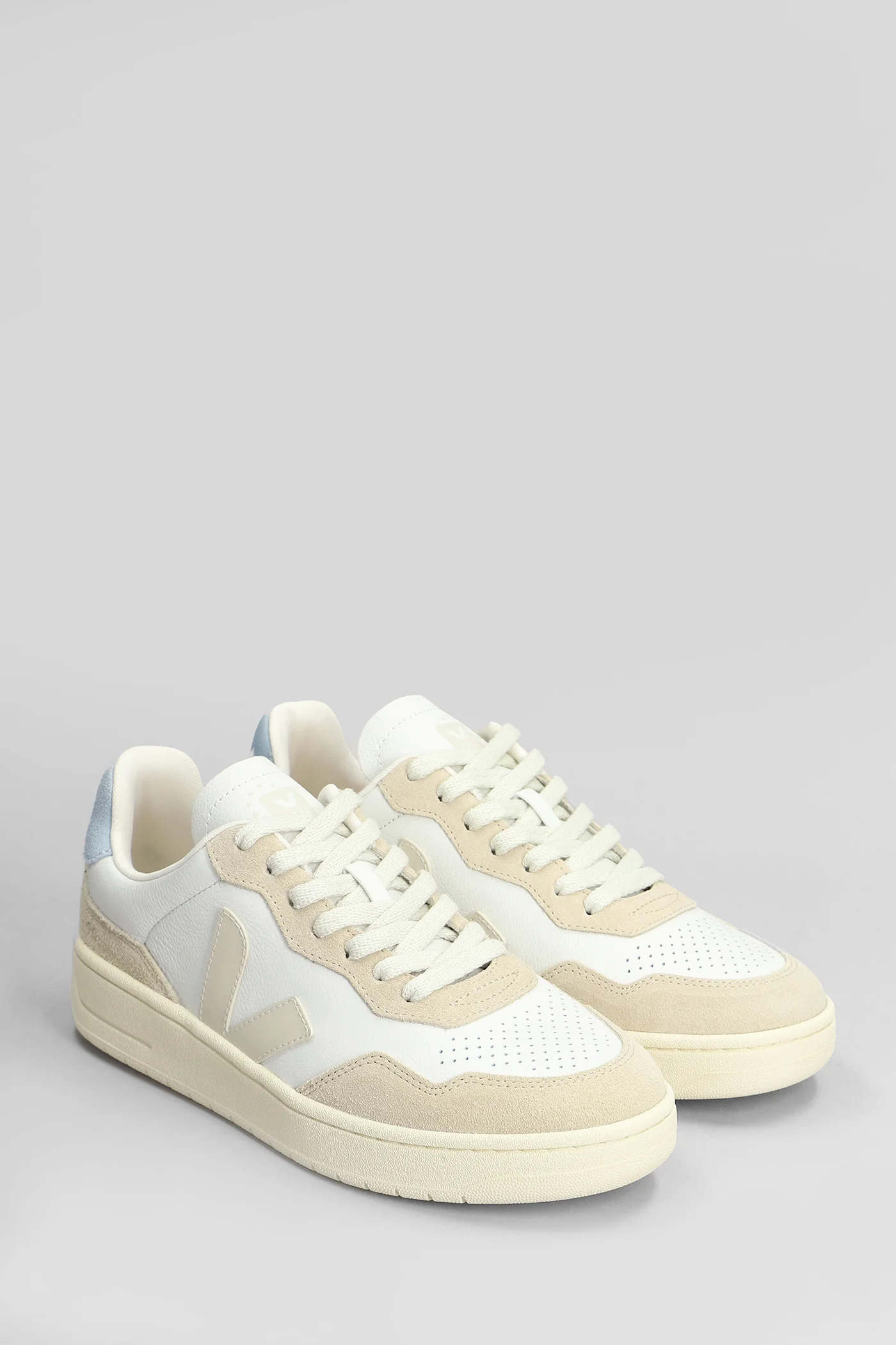 V-90 Sneakers in white suede and leather - Image 2