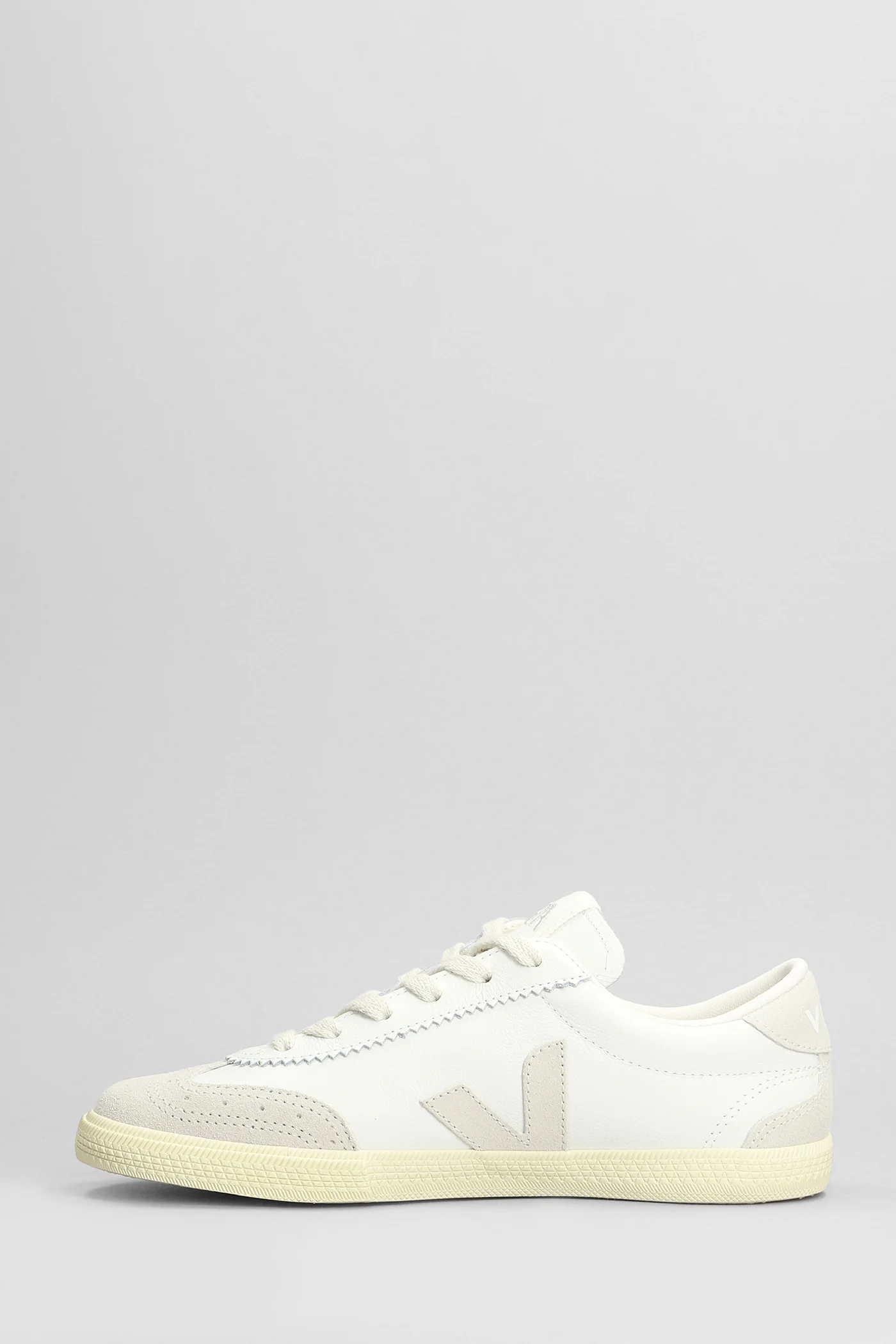 Volley Sneakers in white suede and leather - Image 3