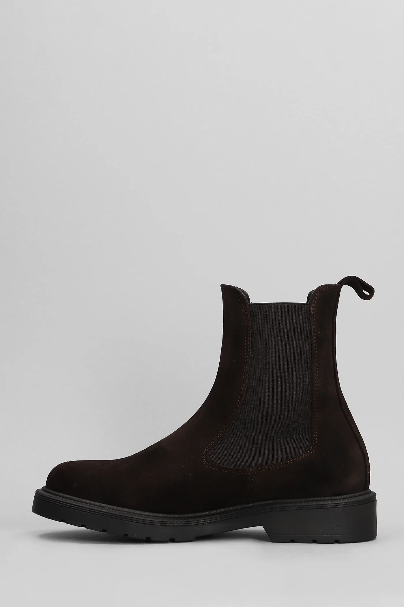 Combat boots in dark brown suede - Image 3