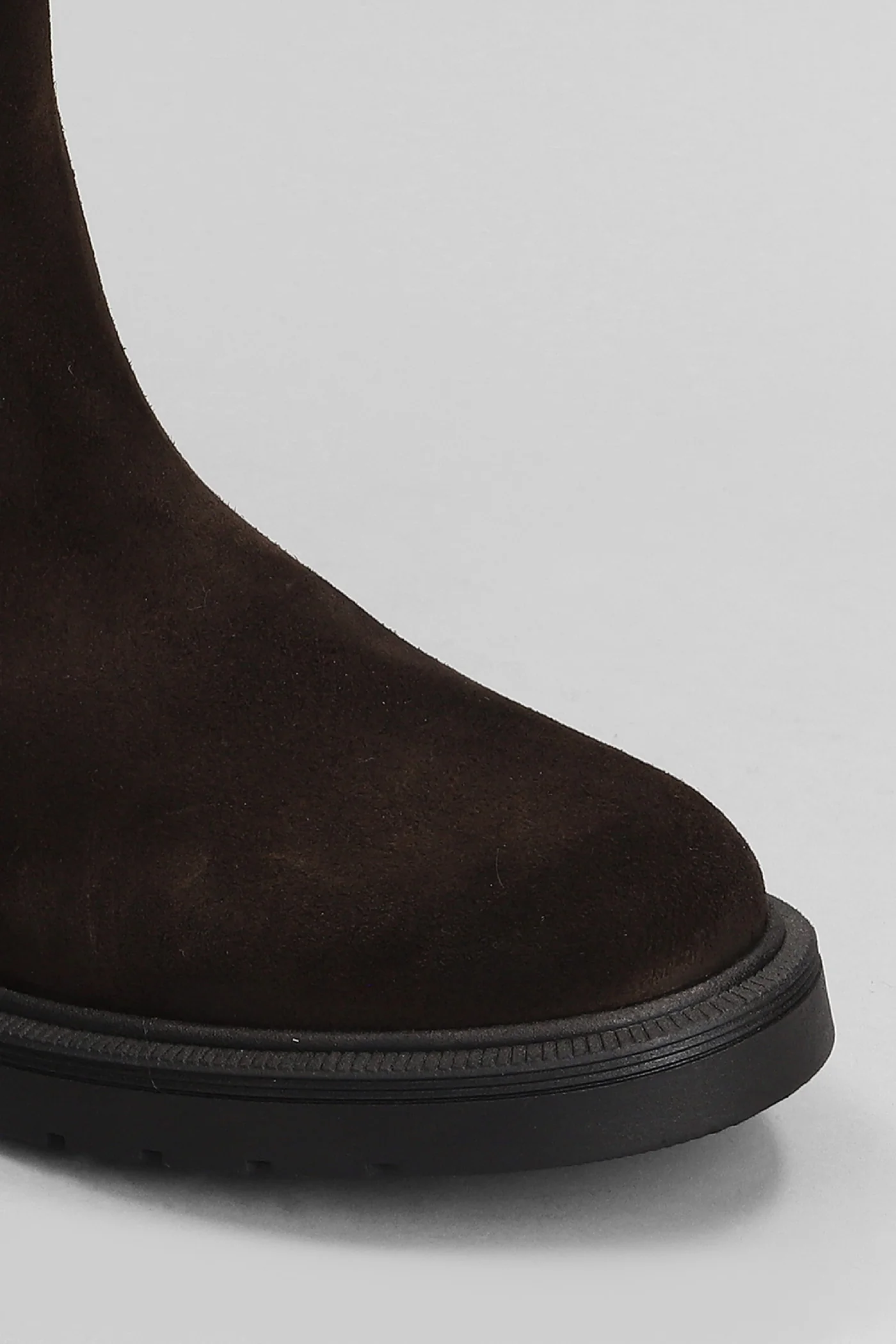 Combat boots in dark brown suede - Image 5