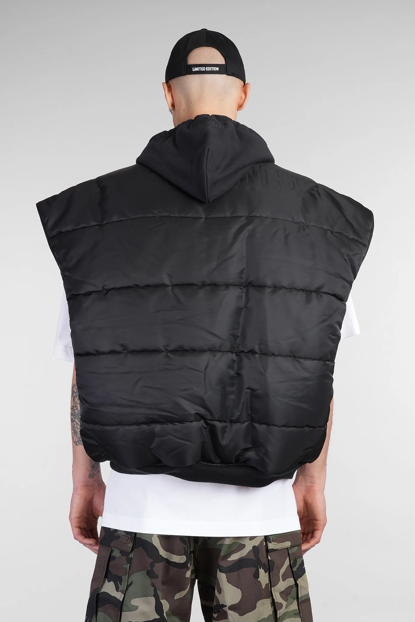 Bomber Jacket in black nylon - Image 3