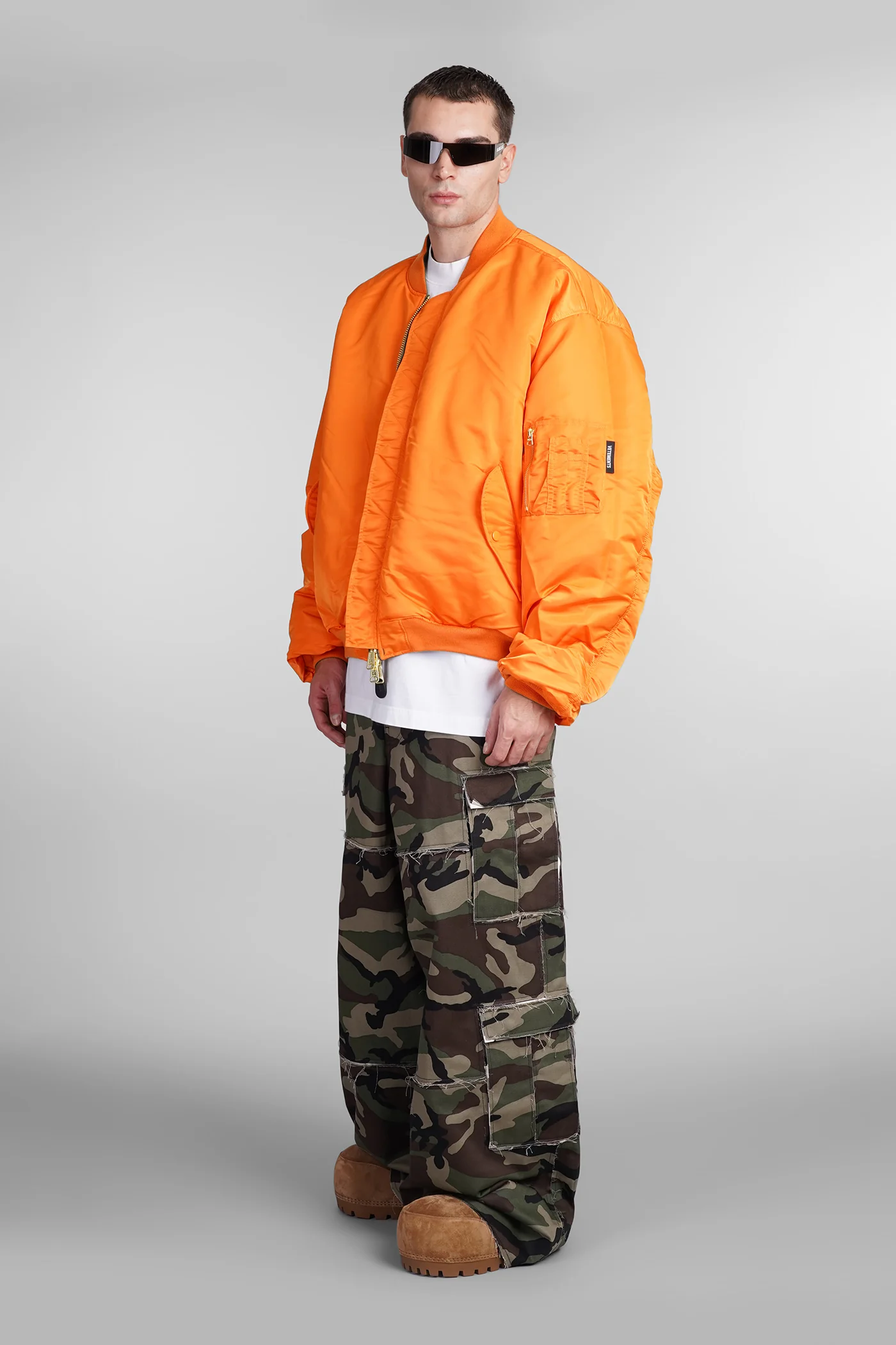 Bomber Jacket in green nylon - Image 2