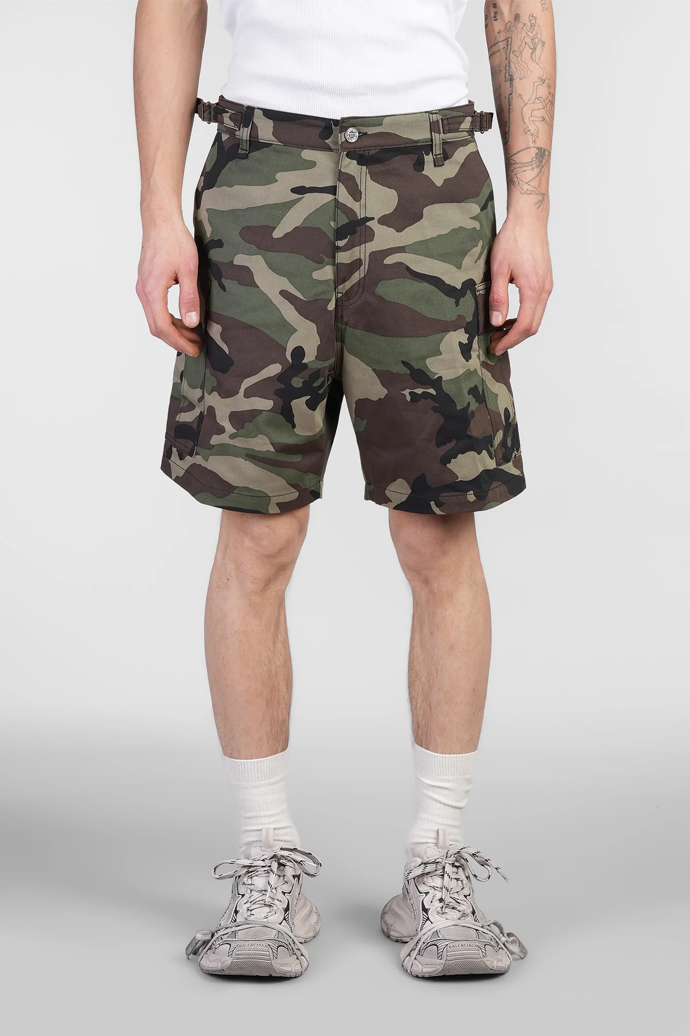 Shorts in camouflage cotton