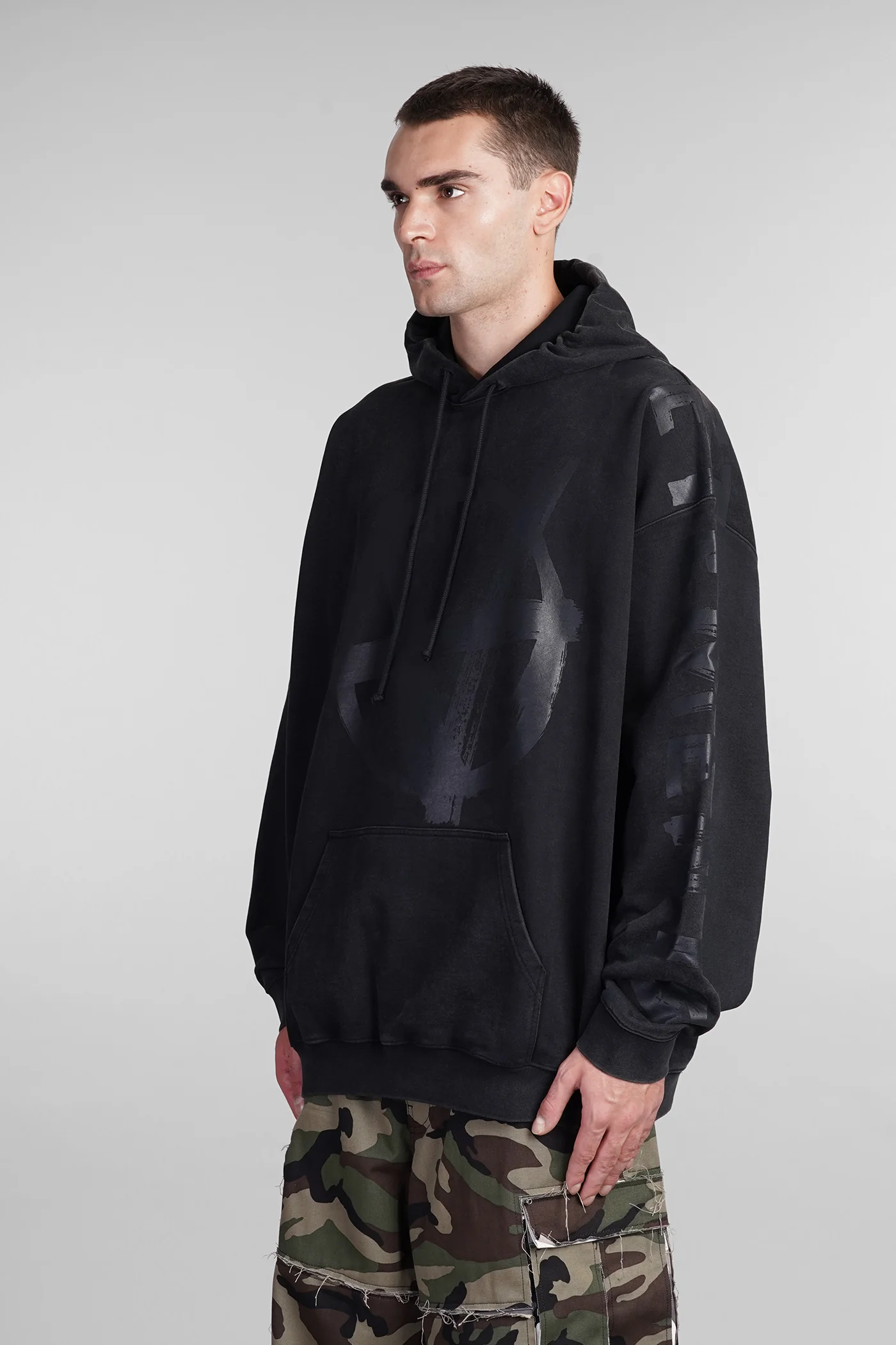 Sweatshirt in black cotton - Image 4