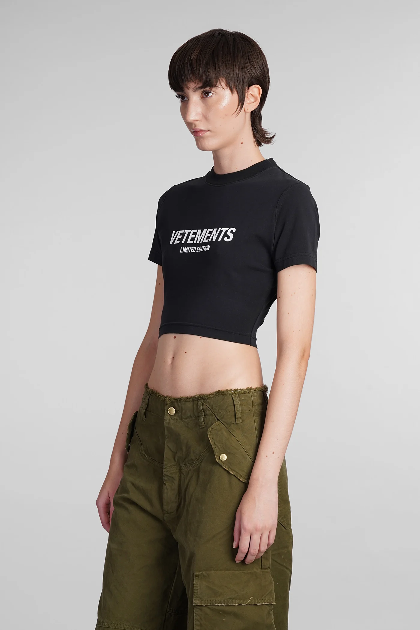 T-Shirt in black cotton - Image 4