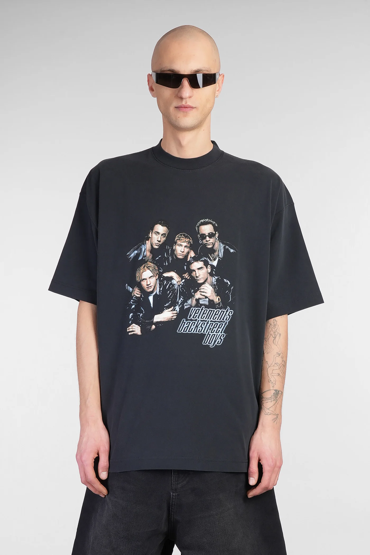 T-Shirt in black cotton